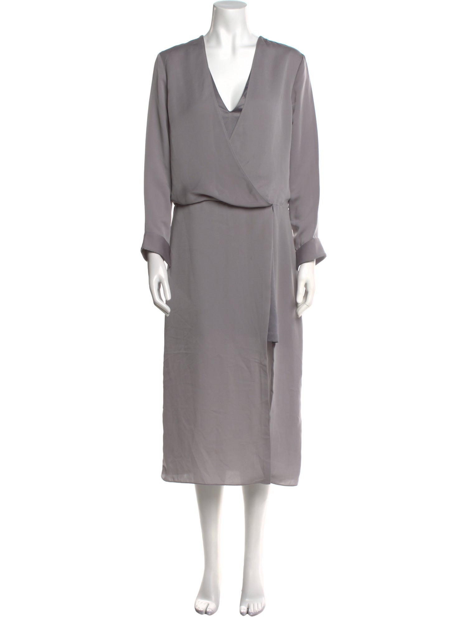Halston Heritage V-Neck Long Dress