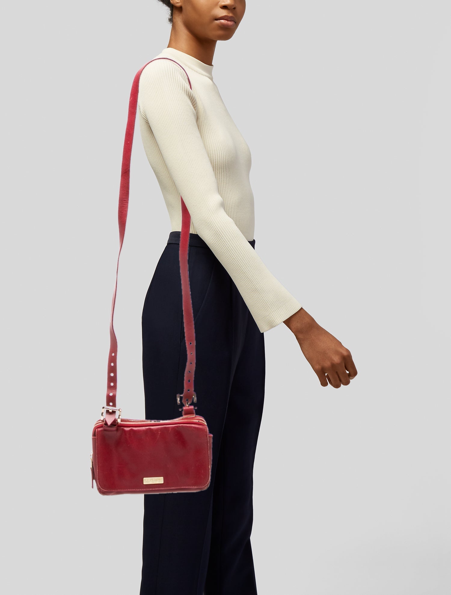 Halston Heritage Leather Crossbody Bag