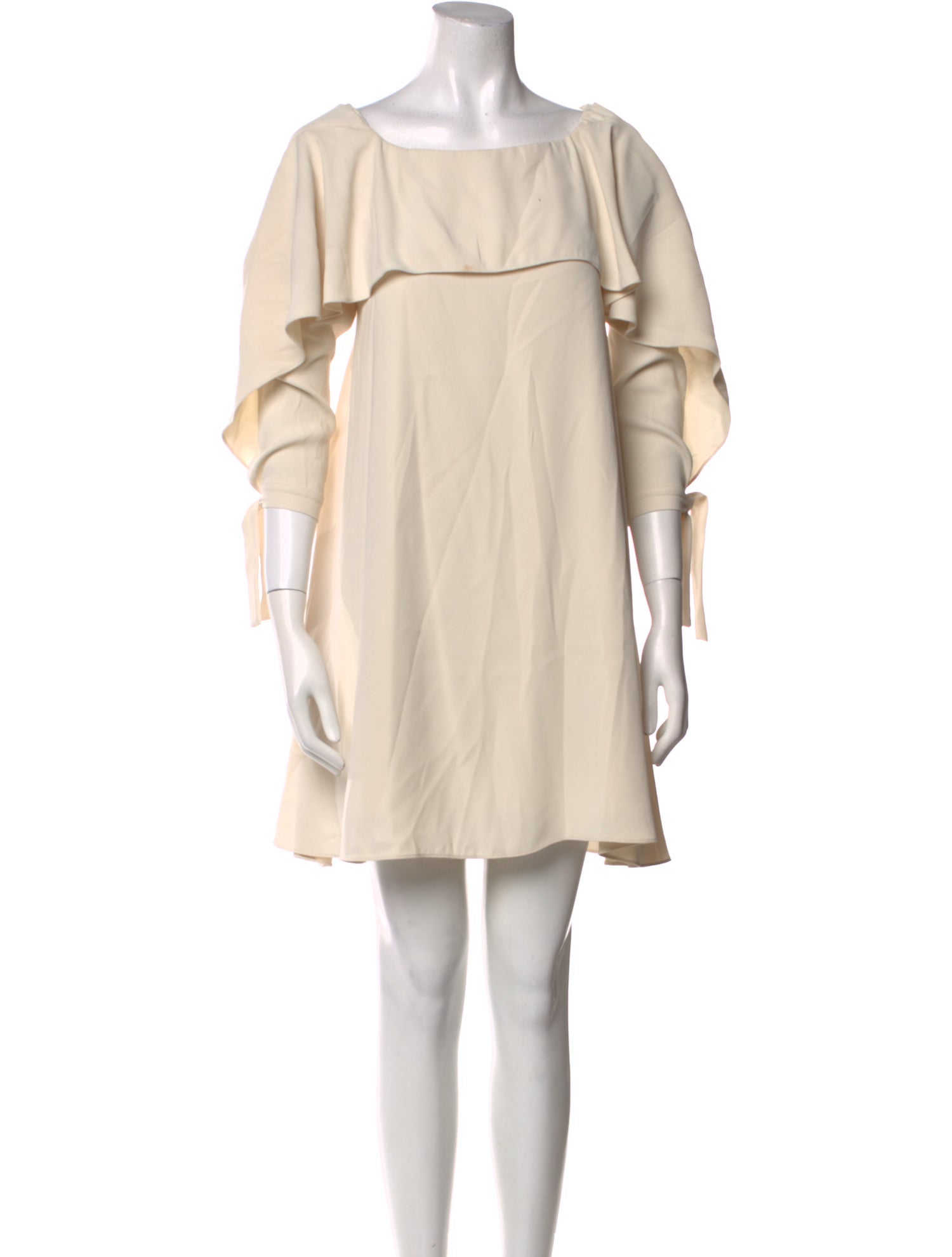 Halston Heritage Bateau Neckline Mini Dress