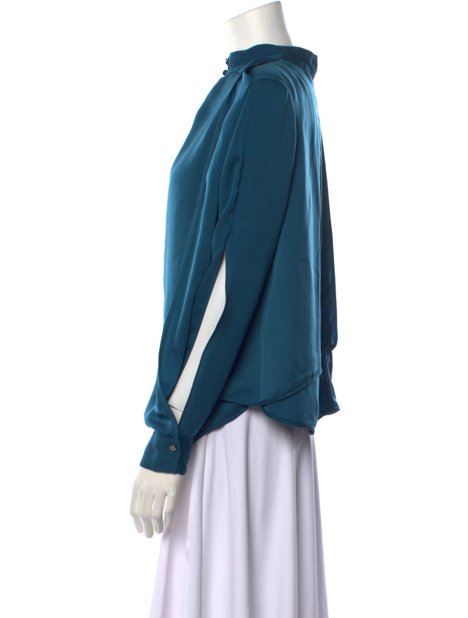 Halston Heritage Mock Neck Long Sleeve Sweatshirt