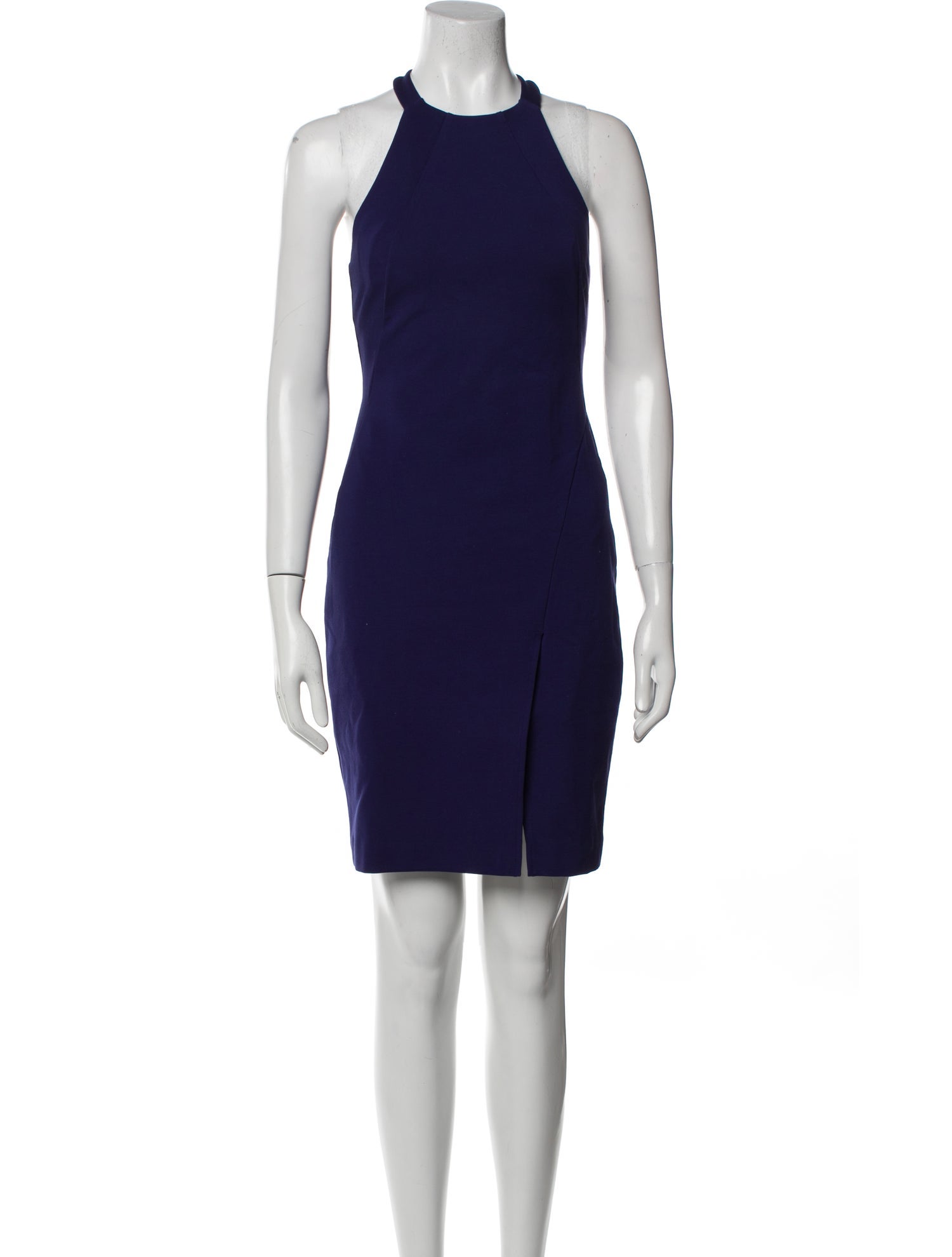 Halston Heritage Crew Neck Mini Dress