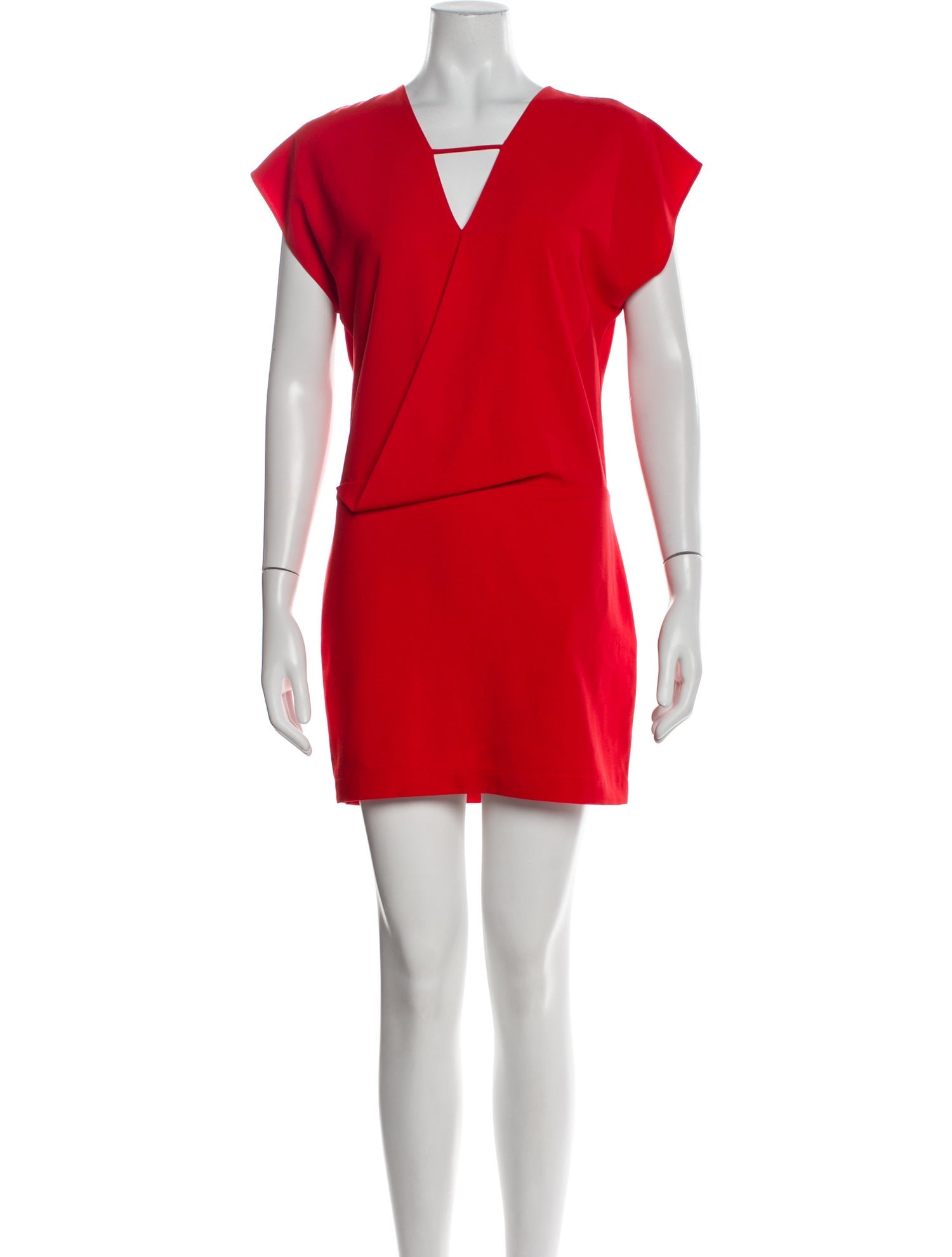 Halston Heritage V-Neck Mini Dress