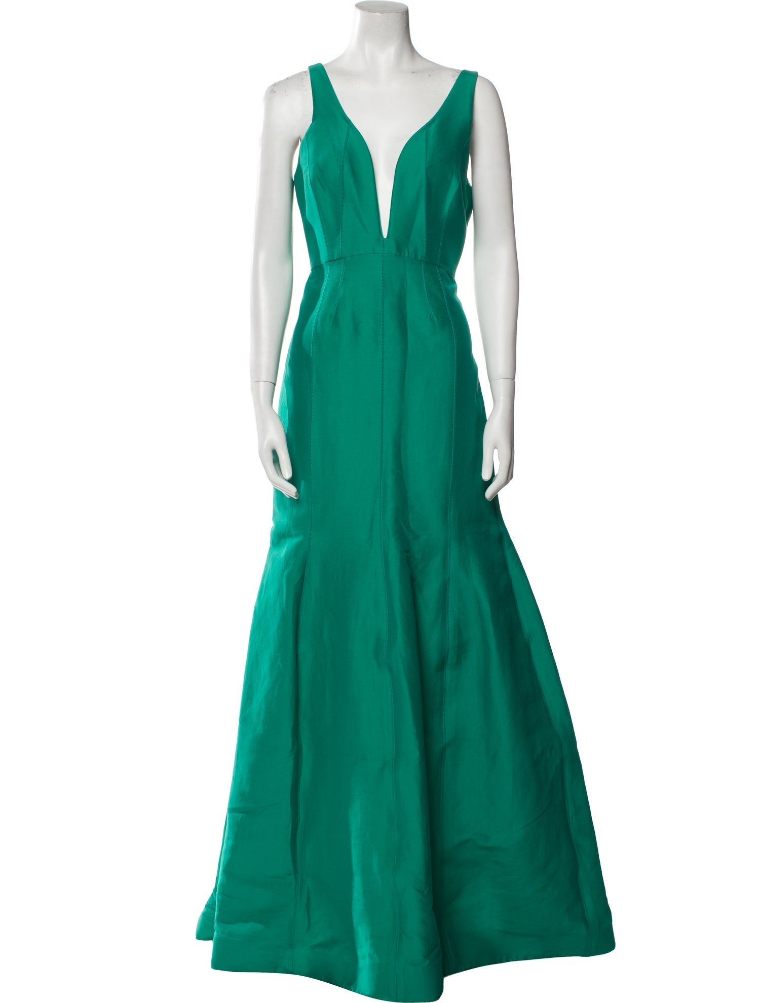 Halston Heritage V-Neck Long Dress