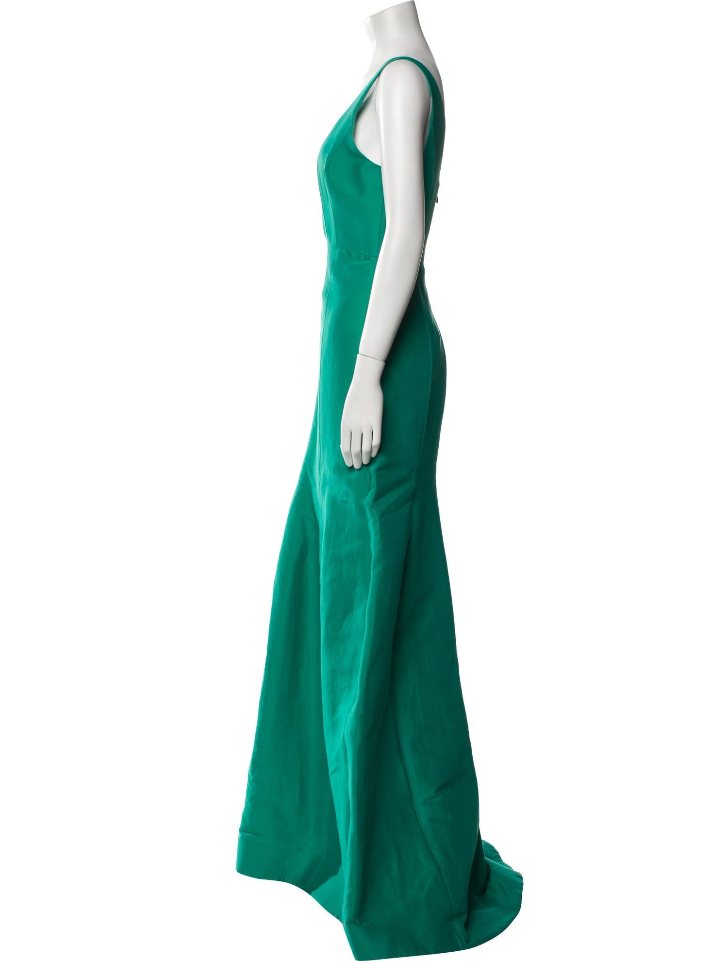 Halston Heritage V-Neck Long Dress