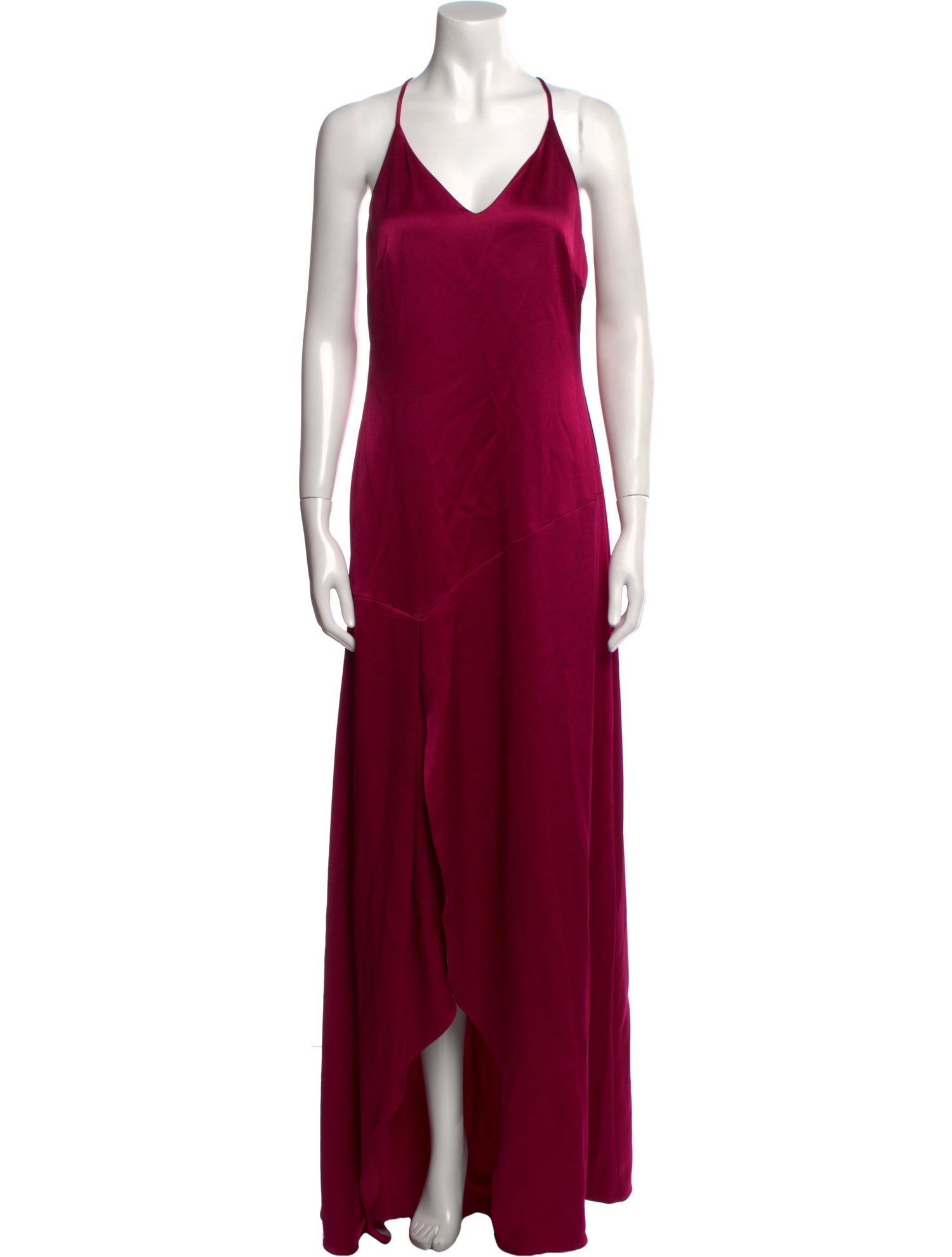 Halston Heritage V-Neck Long Dress