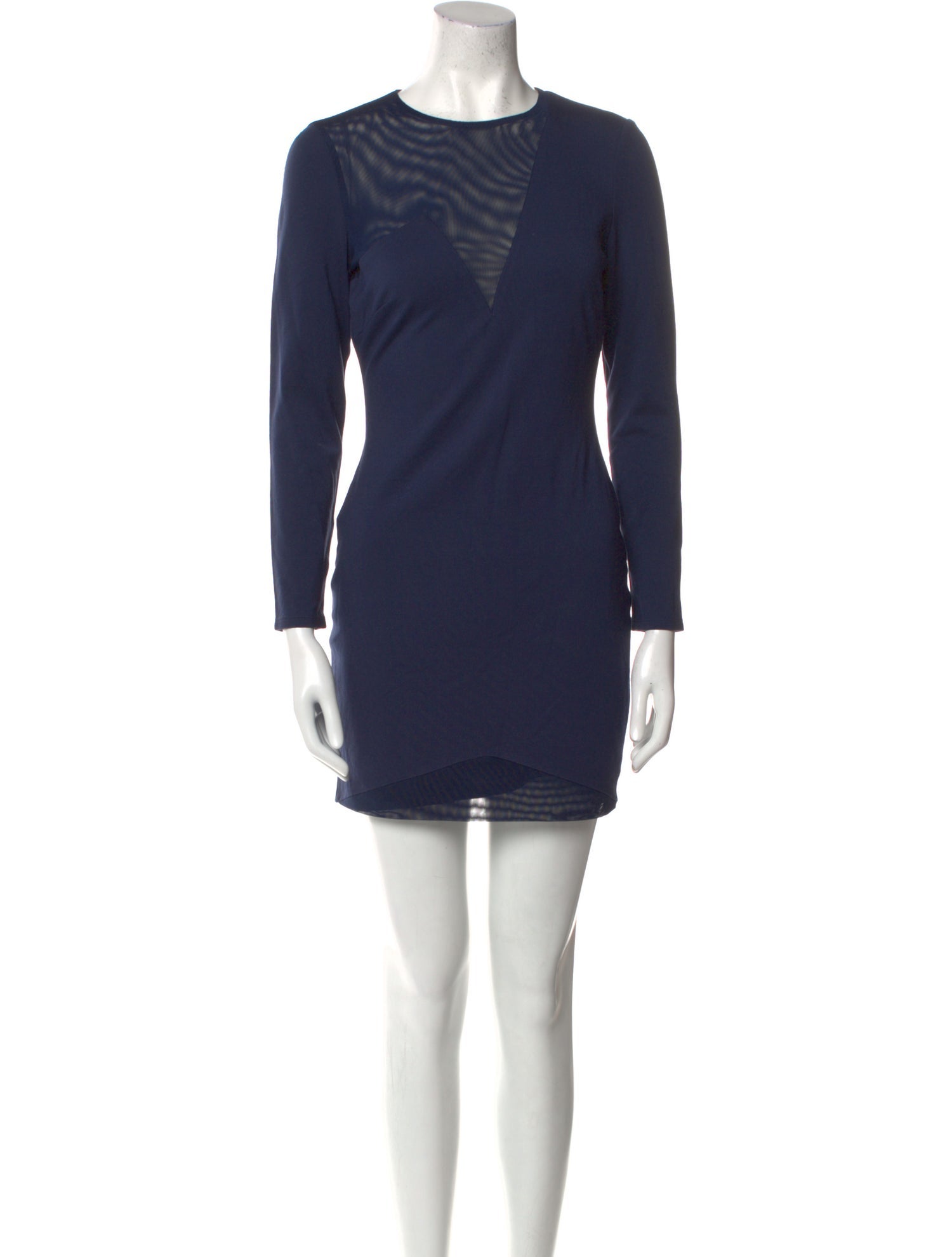 Halston Heritage Crew Neck Mini Dress