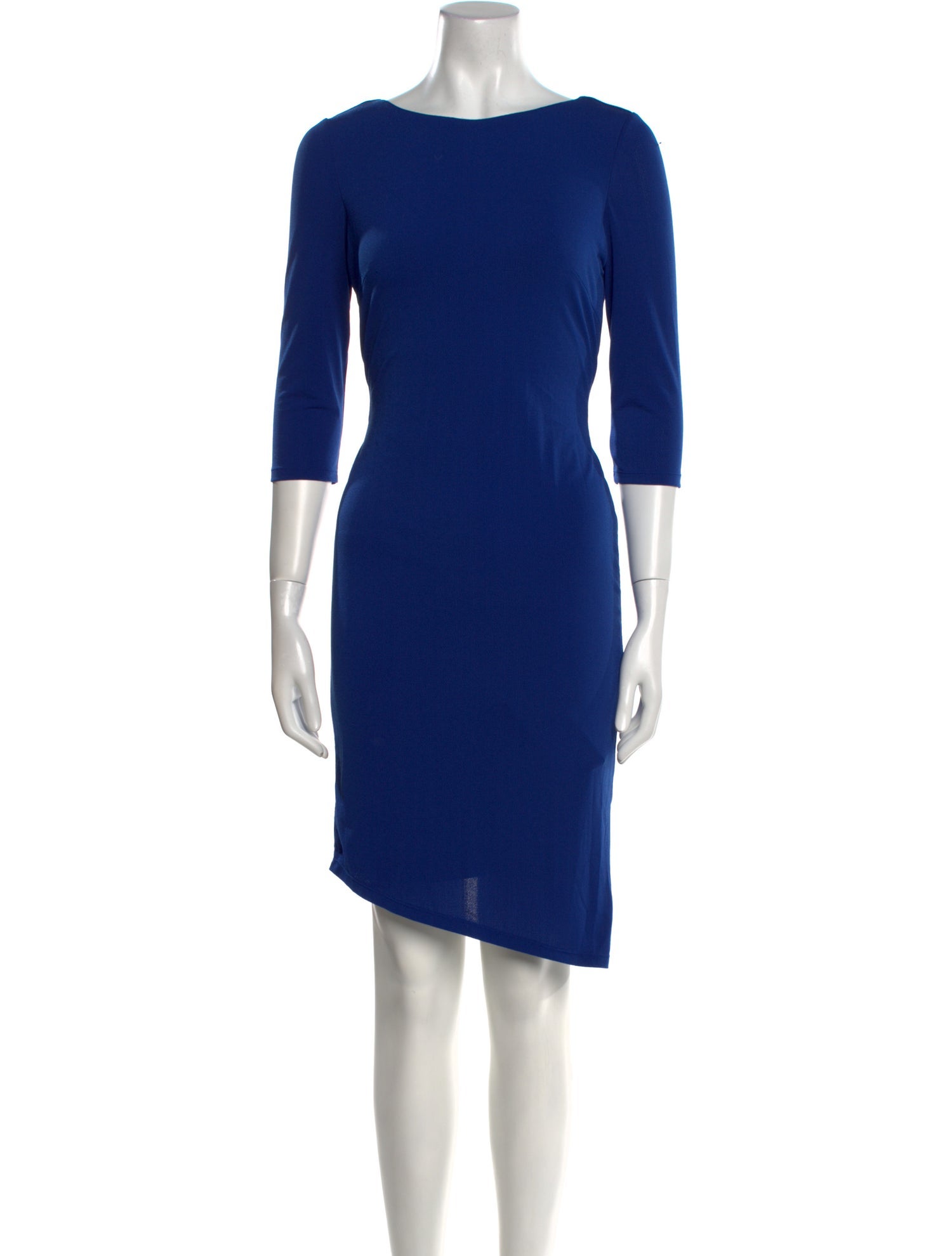 Halston Heritage Bateau Neckline Knee-Length Dress