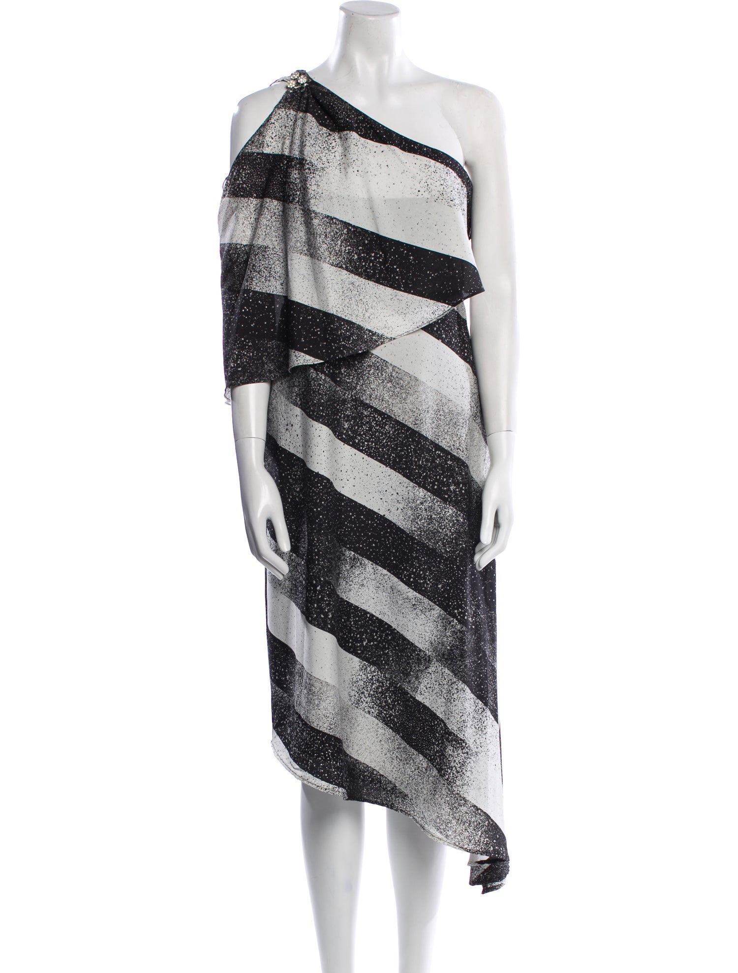 Halston Heritage Printed Midi Length Dress