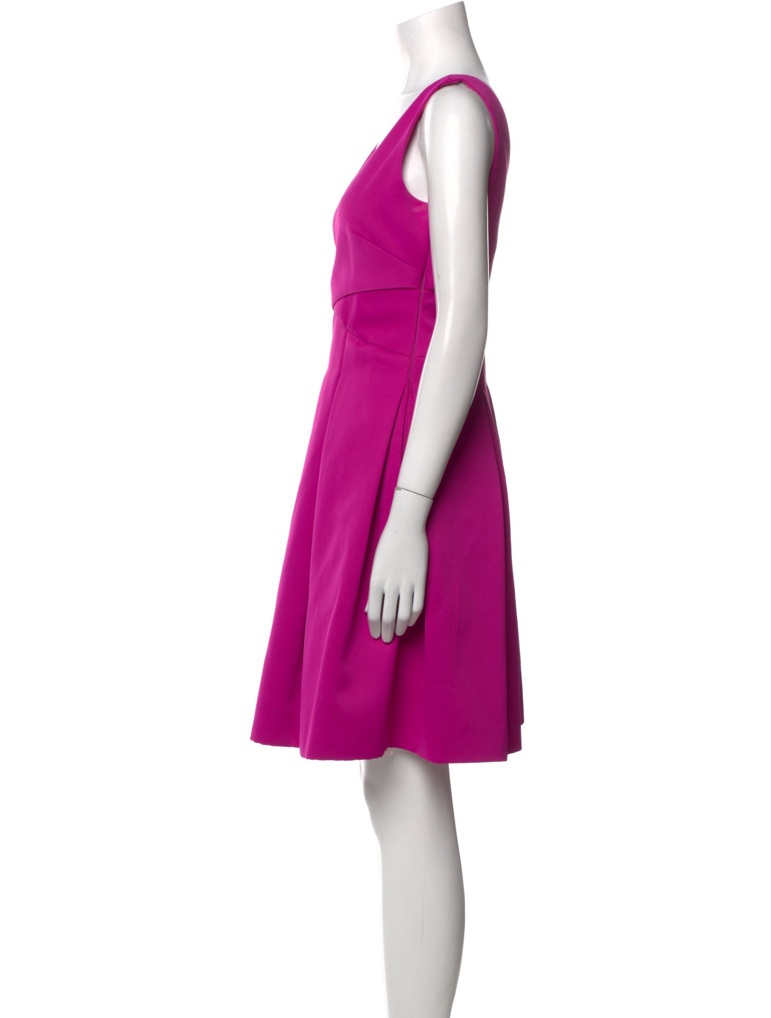 Halston Heritage V-Neck Knee-Length Dress