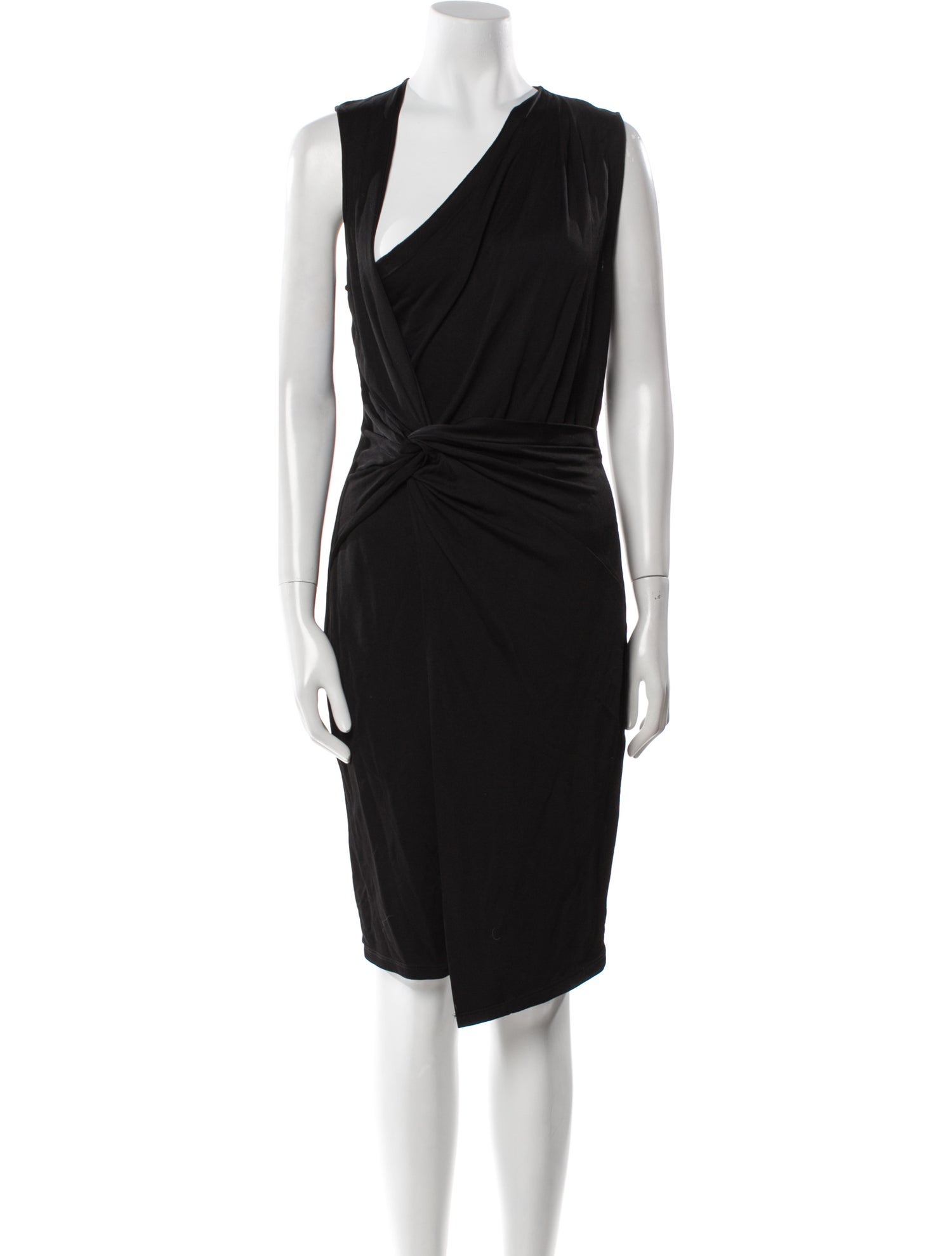 Halston Heritage One-Shoulder Midi Length Dress
