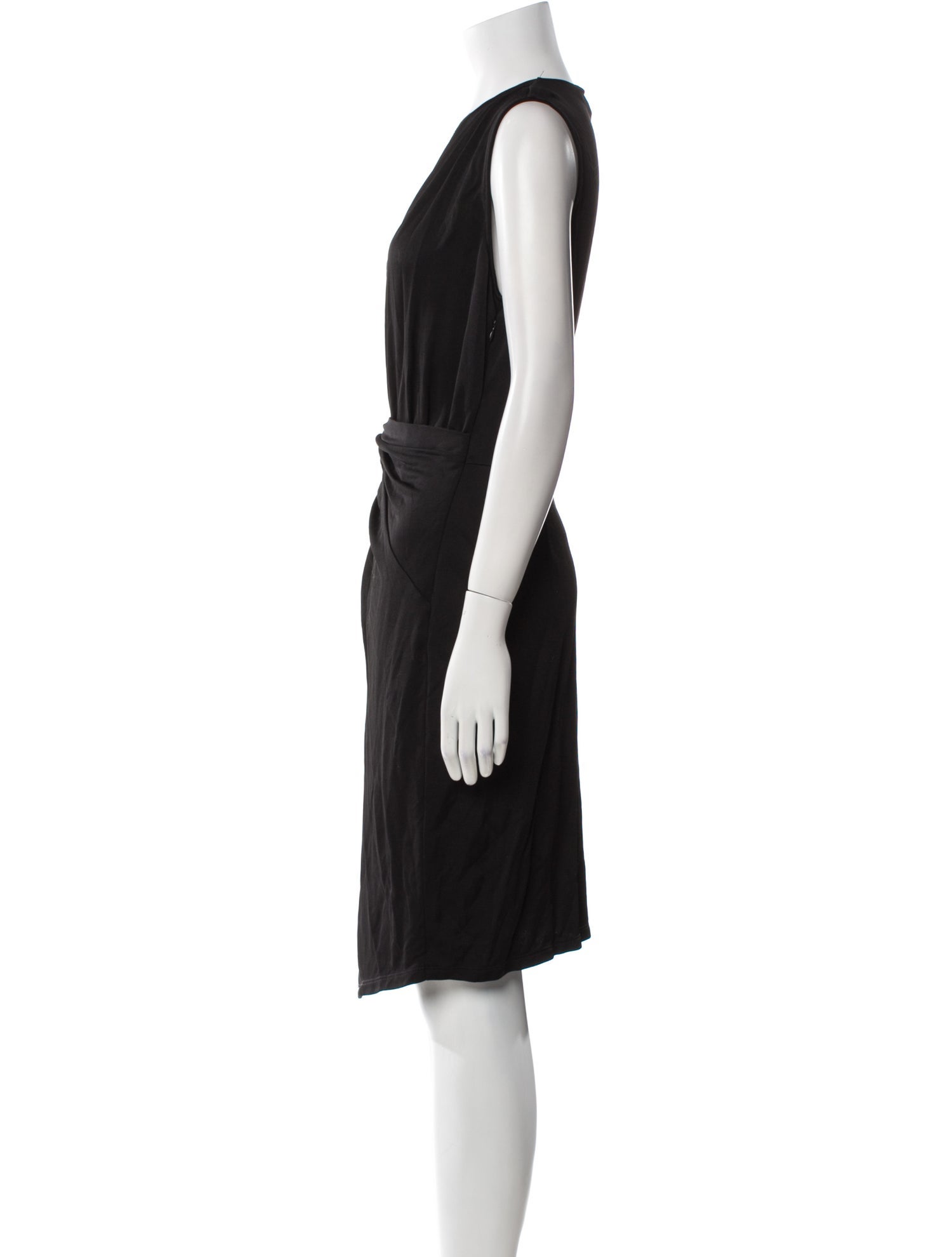 Halston Heritage One-Shoulder Midi Length Dress