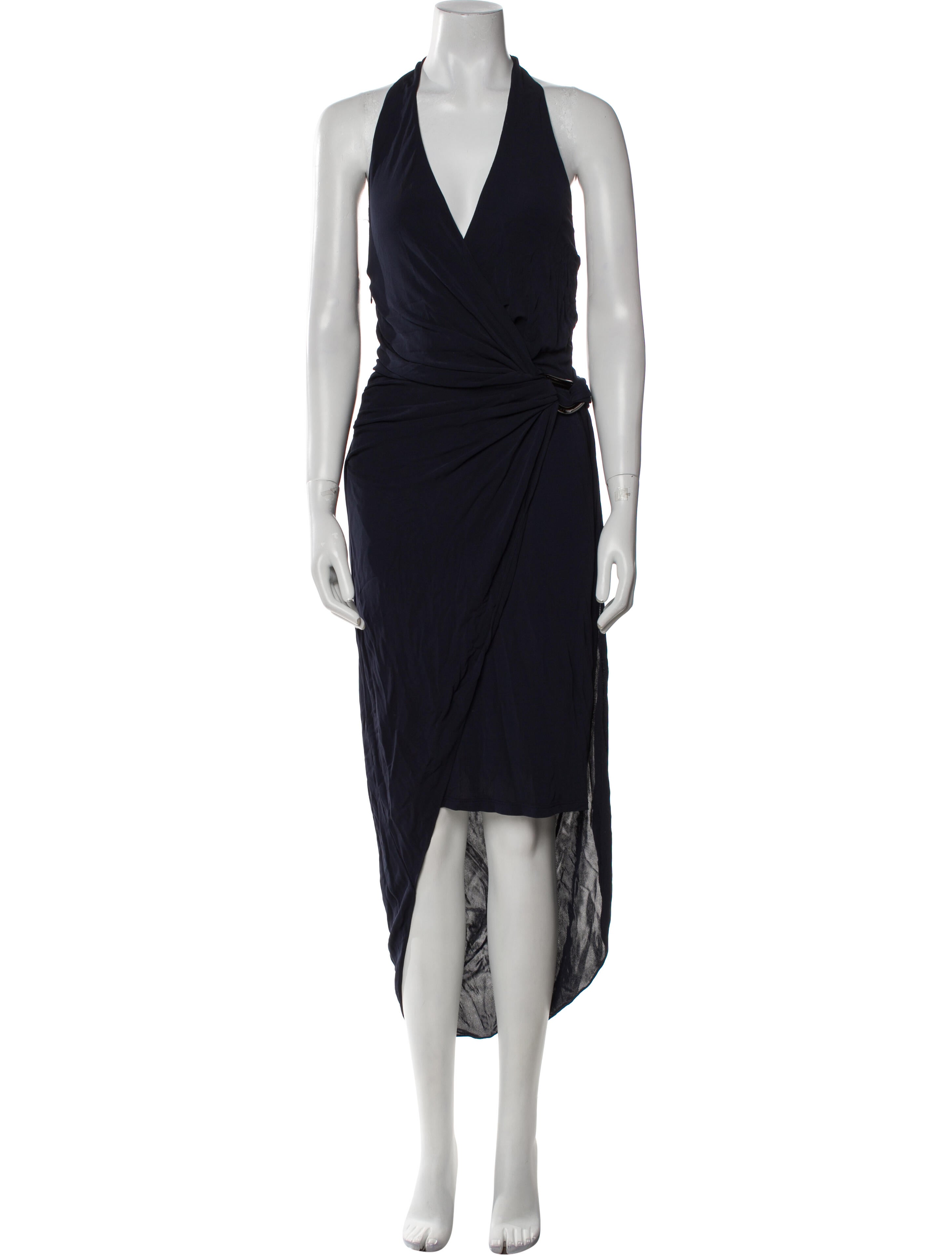 Halston Heritage V-Neck Long Dress