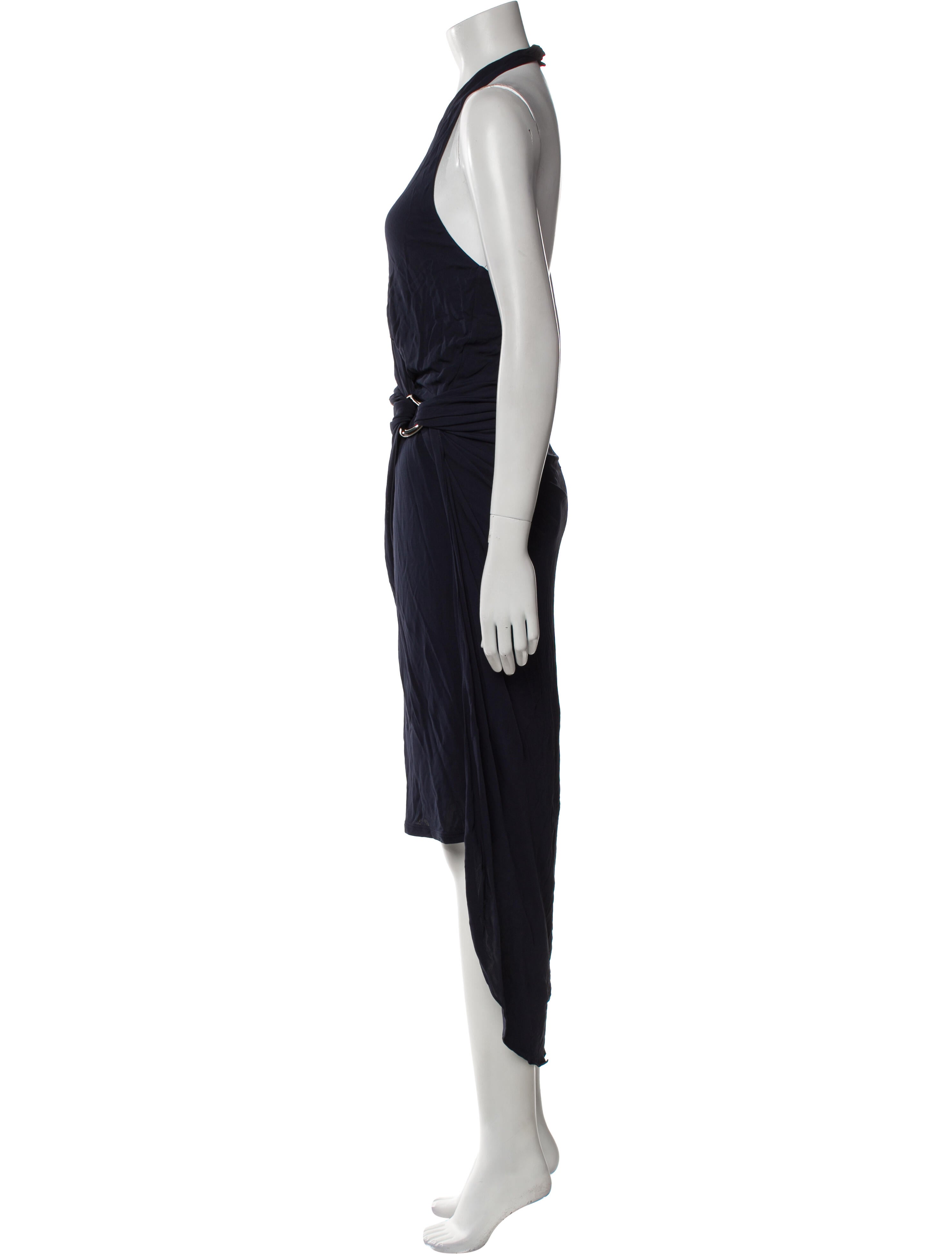Halston Heritage V-Neck Long Dress