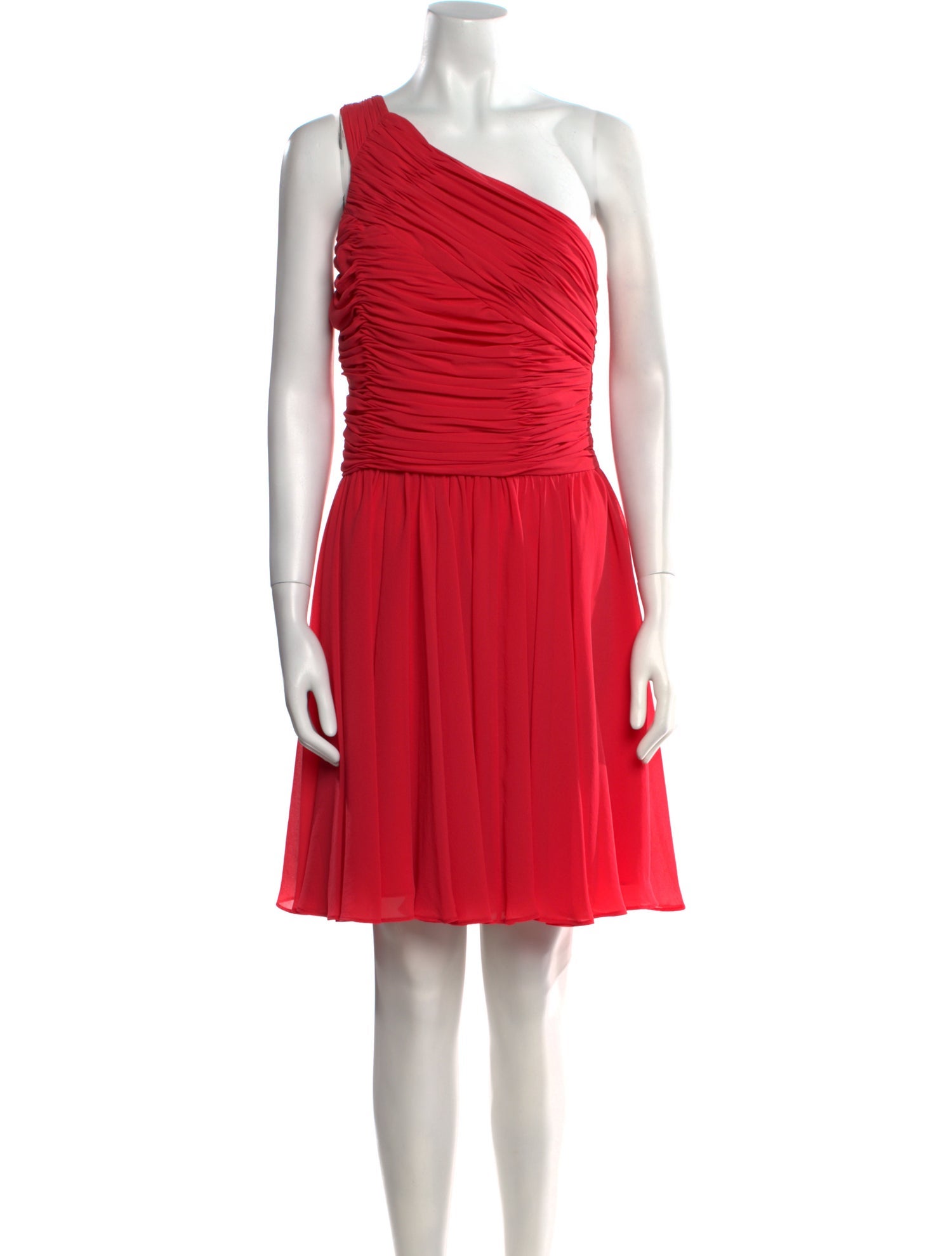 Halston Heritage One-Shoulder Knee-Length Dress