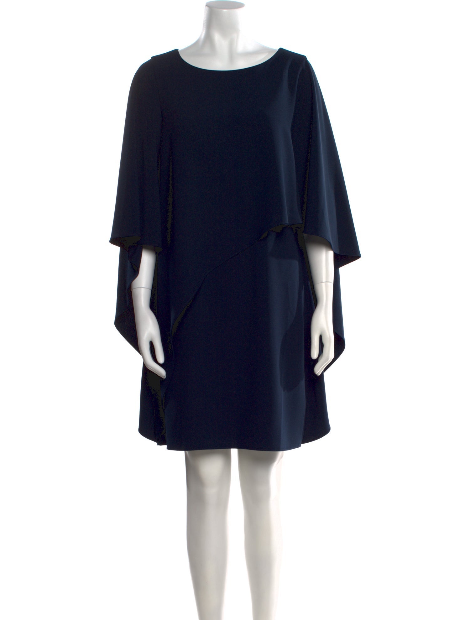 Halston Heritage Bateau Neckline Mini Dress