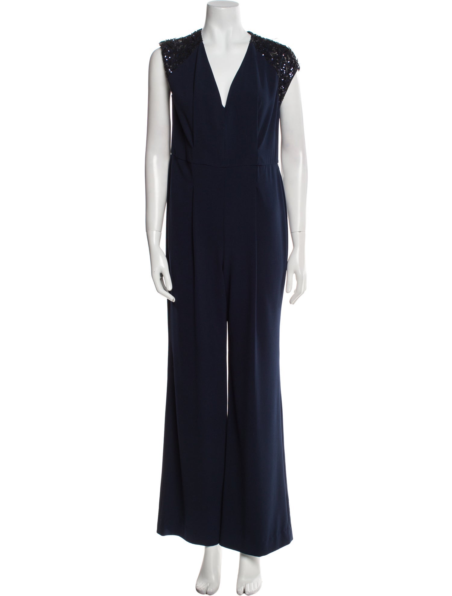 Halston Heritage V-Neck Jumpsuit