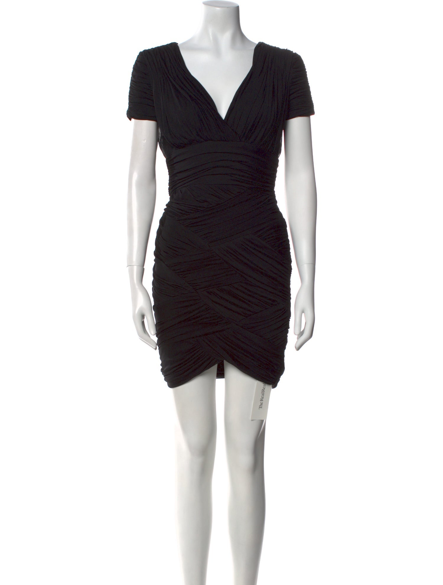 Halston Heritage V-Neck Mini Dress