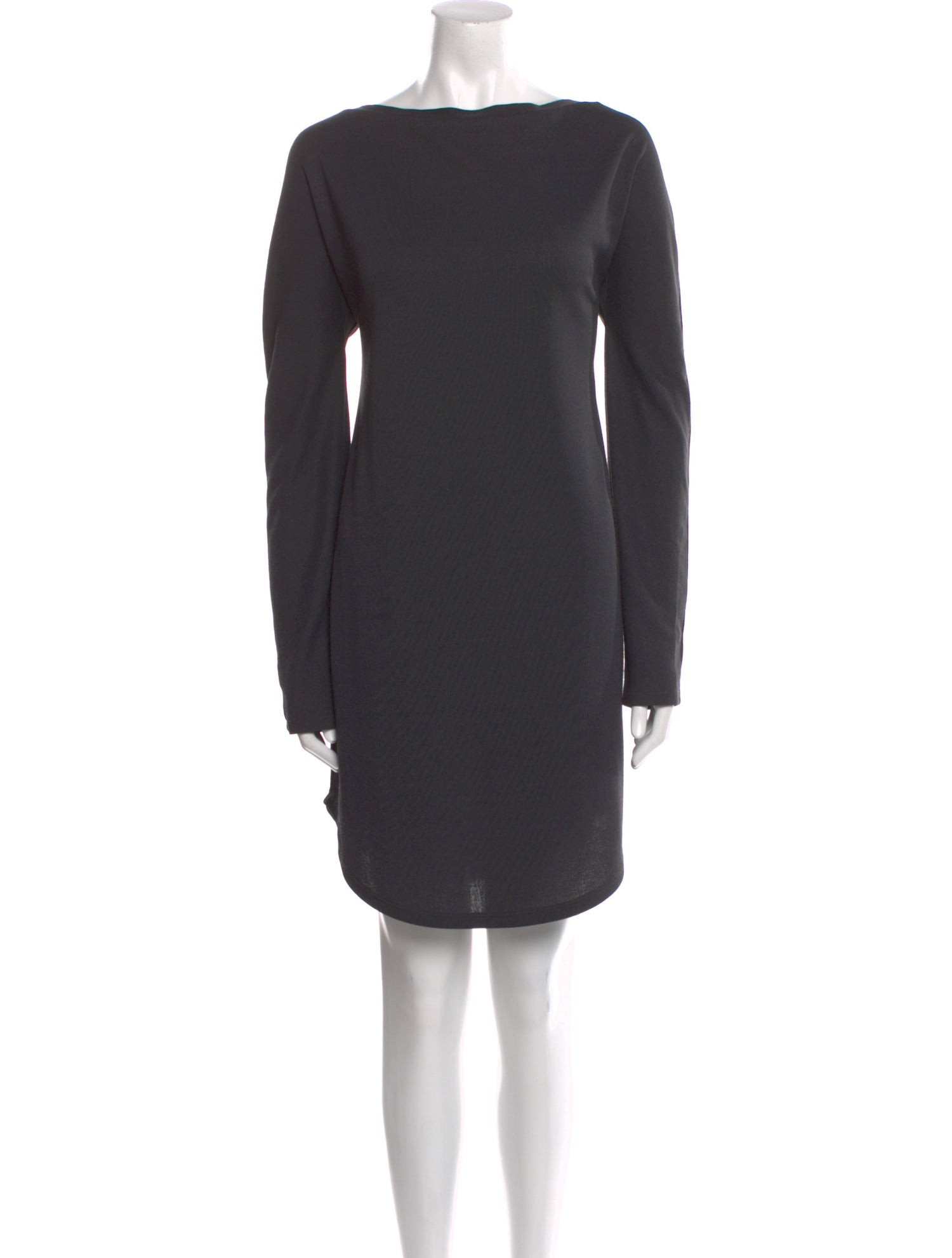 Halston Heritage Bateau Neckline Mini Dress