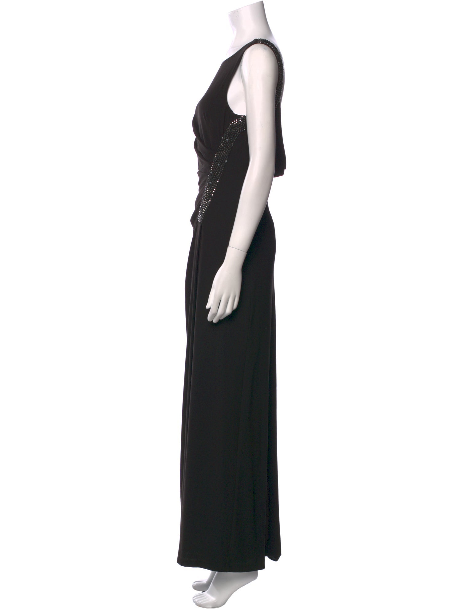Halston Heritage Scoop Neck Long Dress