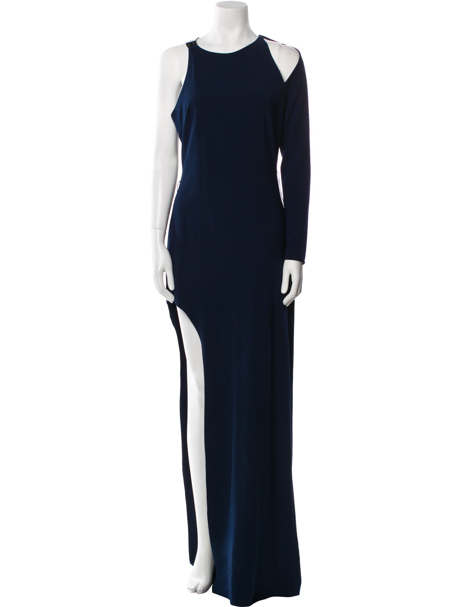 Halston Heritage Crew Neck Long Dress