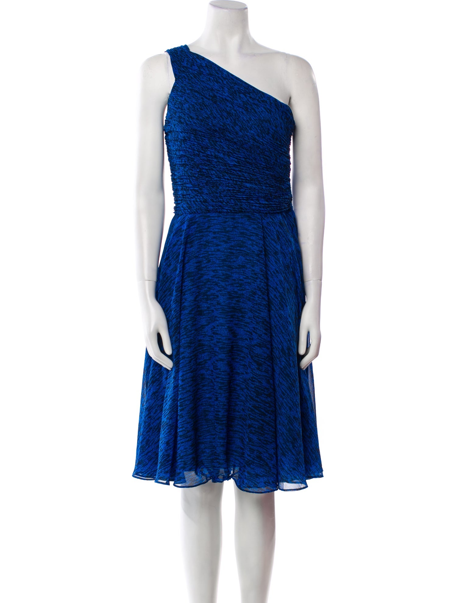 Halston Heritage One-Shoulder Knee-Length Dress