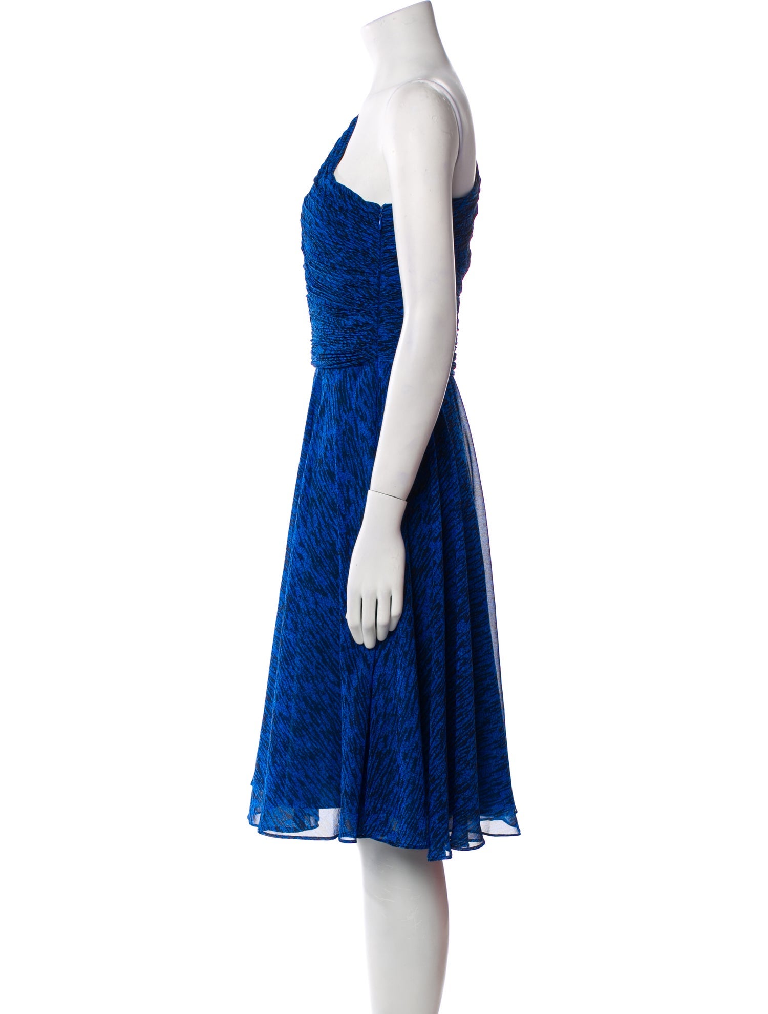 Halston Heritage One-Shoulder Knee-Length Dress