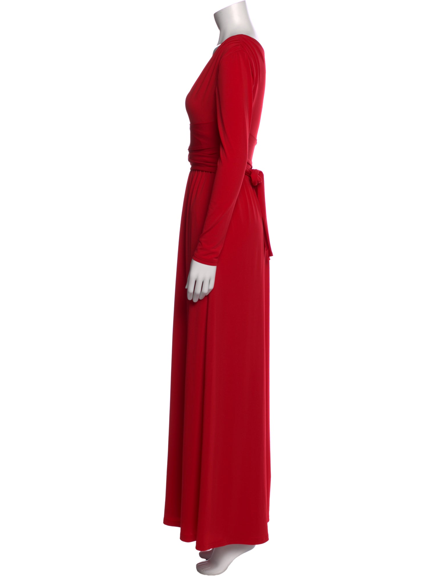 Halston Heritage V-Neck Long Dress
