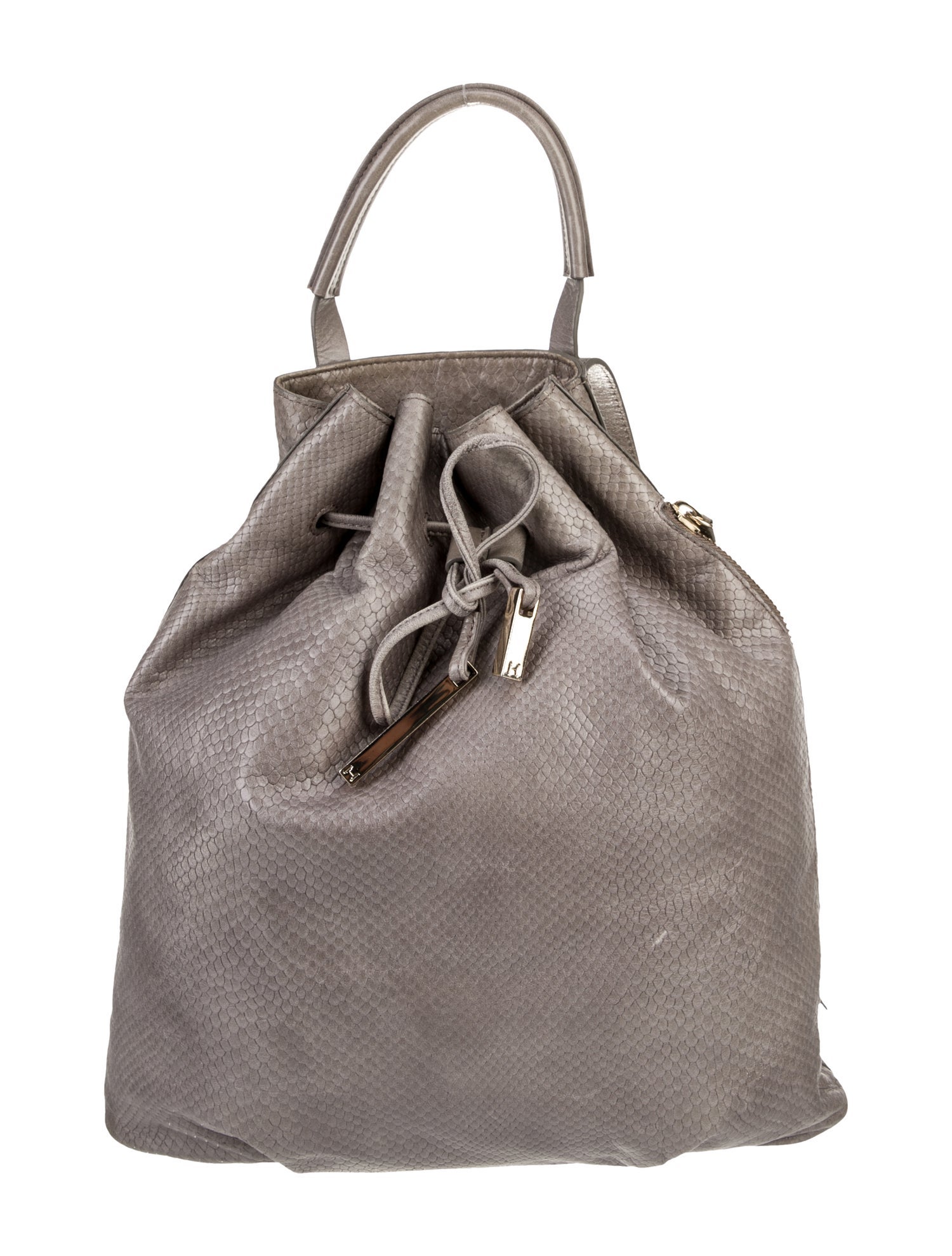 Halston Heritage Leather Bucket Bag
