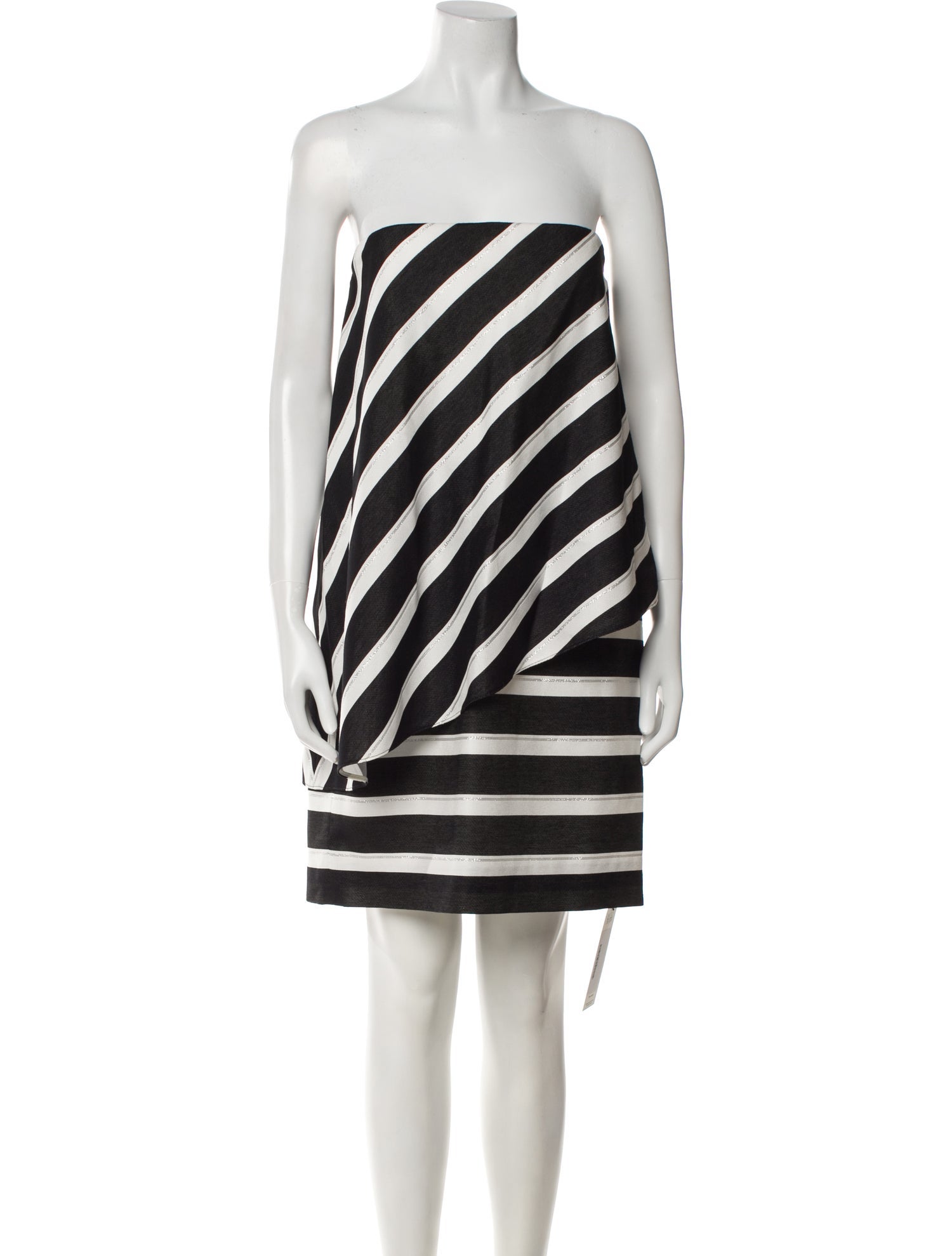 Halston Heritage Striped Mini Dress