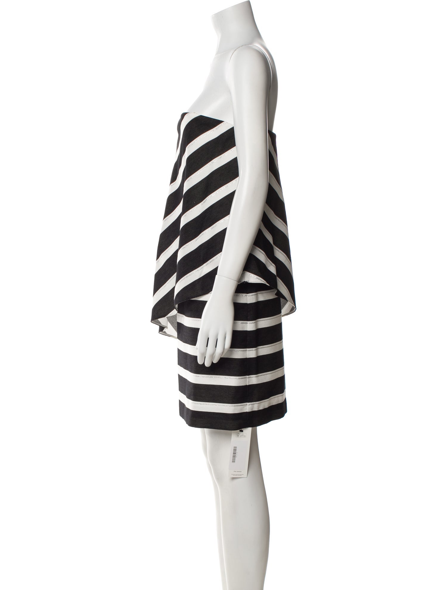 Halston Heritage Striped Mini Dress