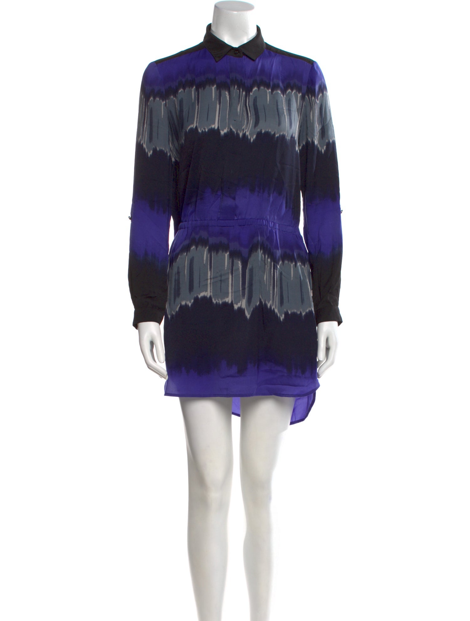 Halston Heritage Tie-Dye Print Mini Dress