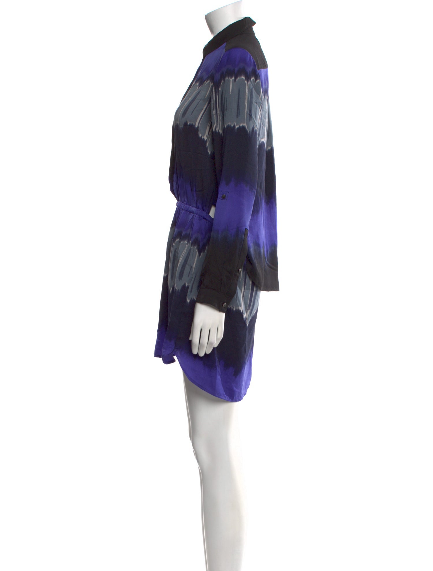 Halston Heritage Tie-Dye Print Mini Dress