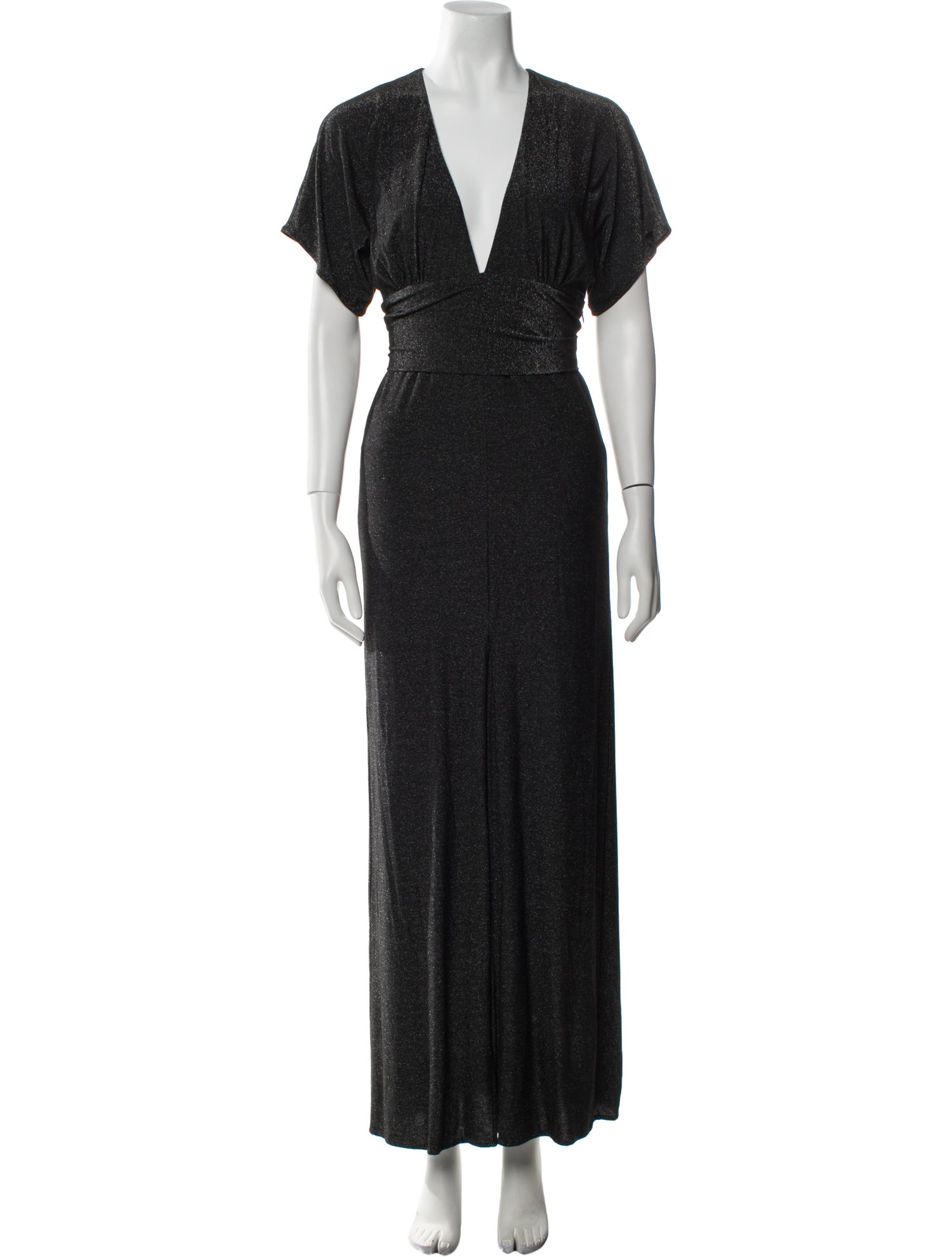 Halston Heritage V-Neck Long Dress