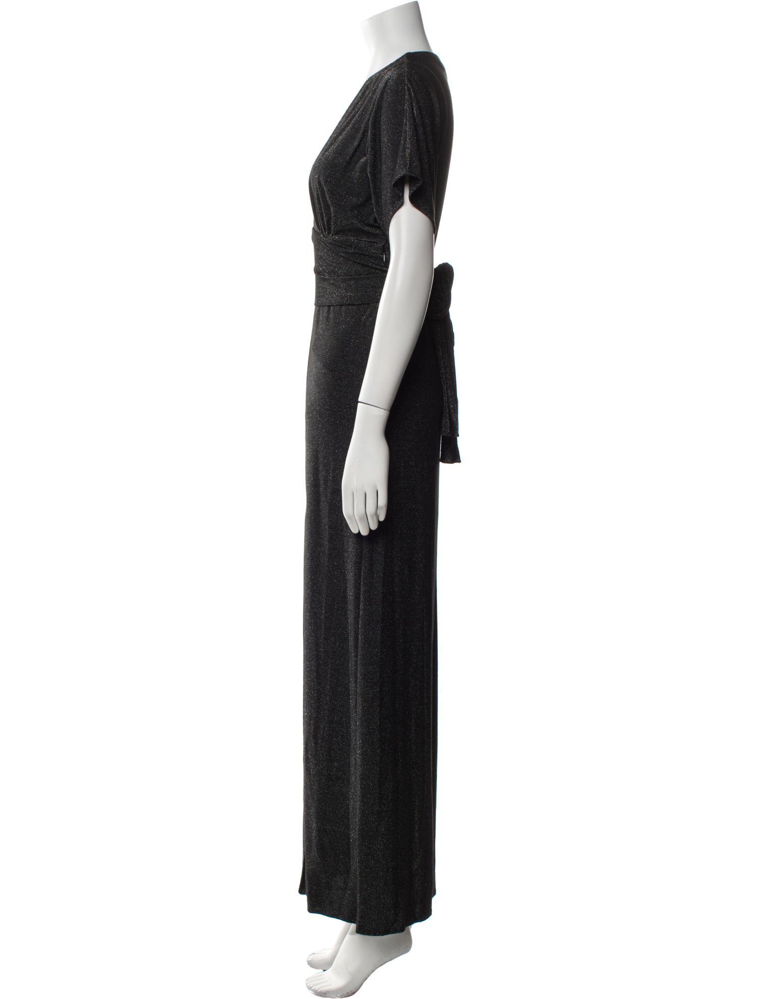 Halston Heritage V-Neck Long Dress