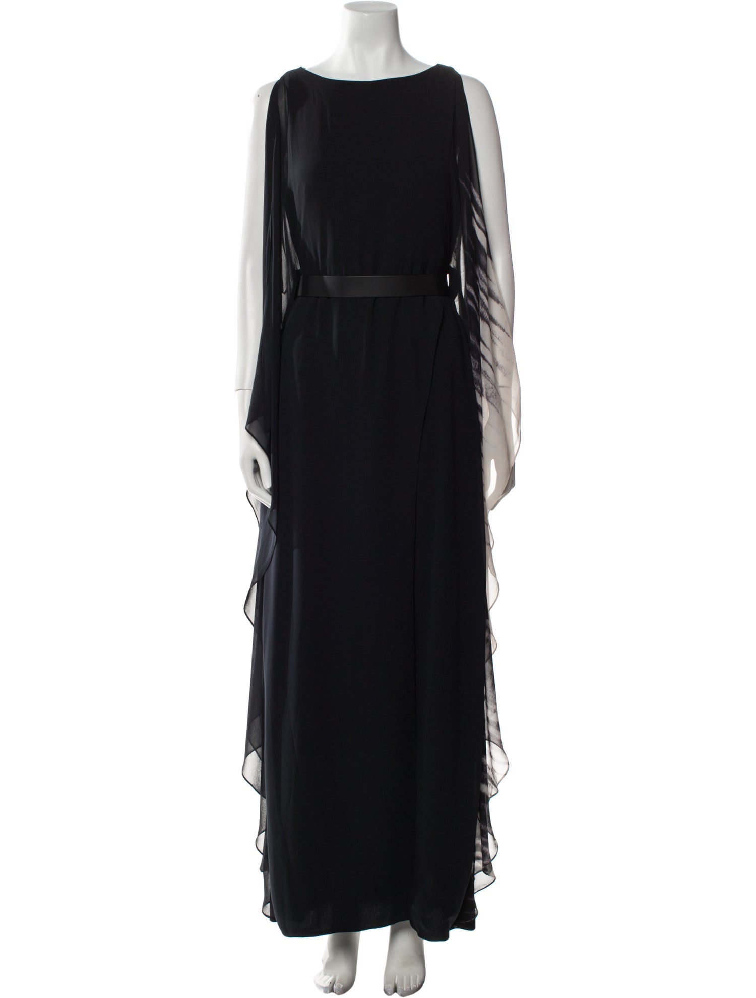 Halston Heritage Bateau Neckline Long Dress