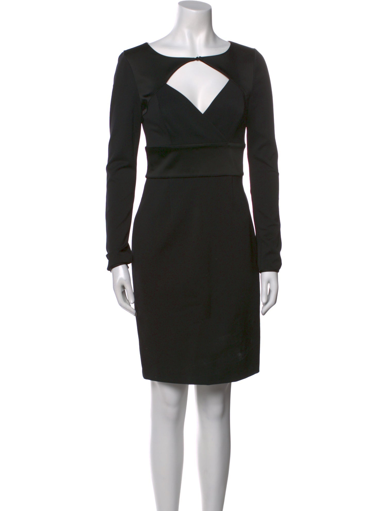 Halston Heritage Bateau Neckline Mini Dress