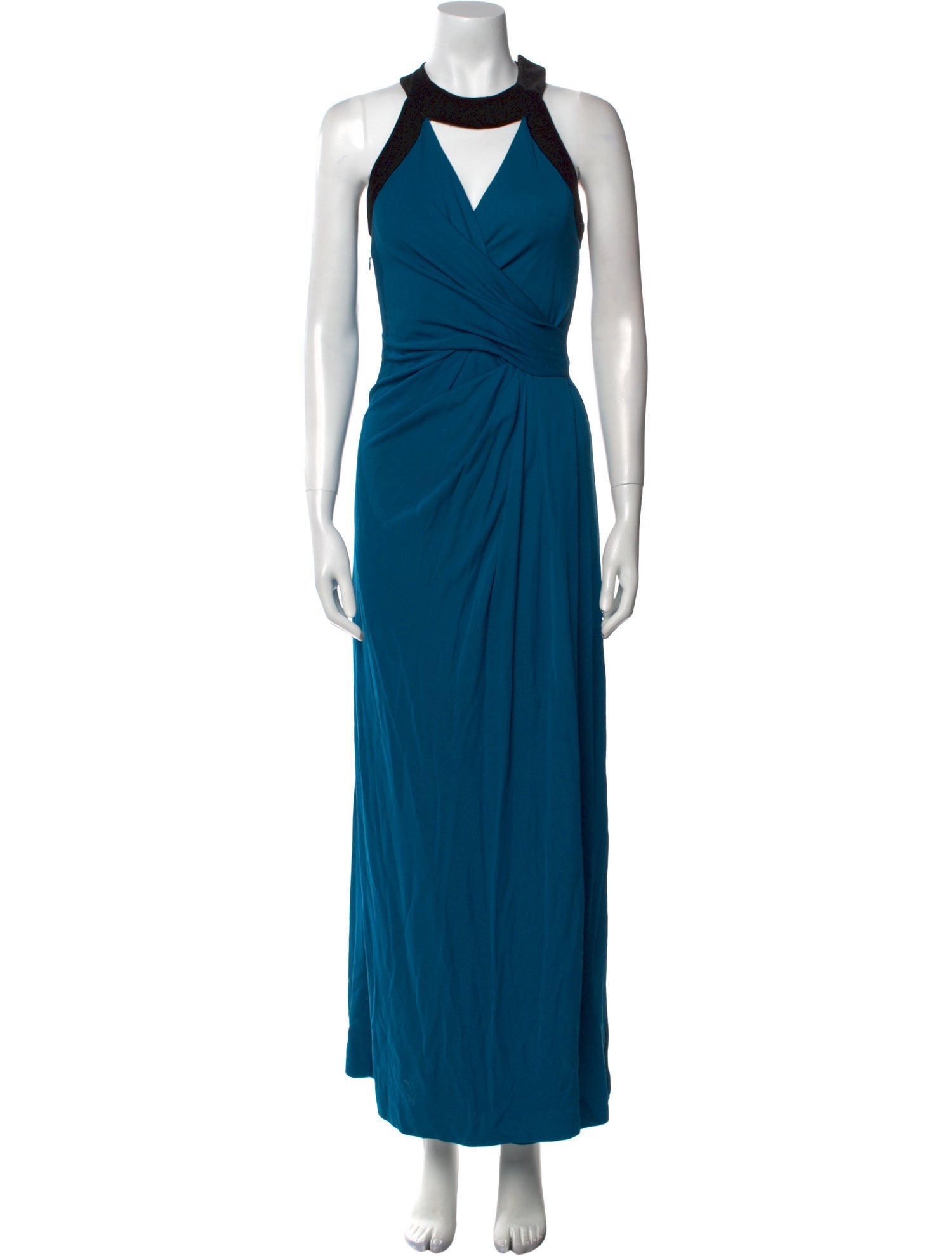 Halston Heritage Mock Neck Long Dress