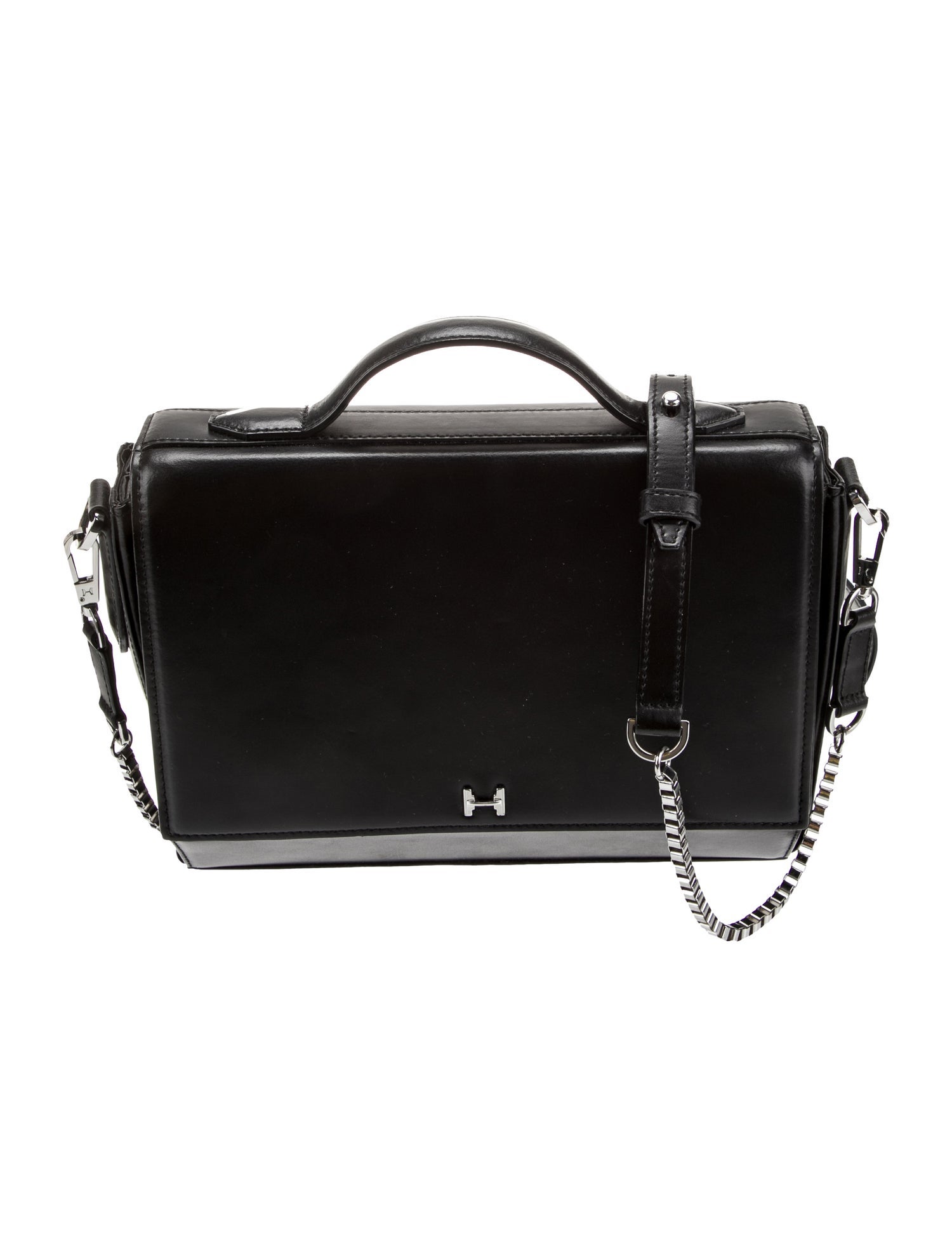 Halston Heritage Leather Top Handle Bag