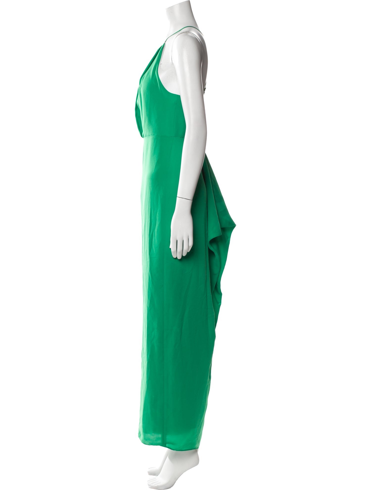 green emerald velvet dress 1978 Halston Couture Dark Green Velvet & Ivory Silk Ruffle Gown