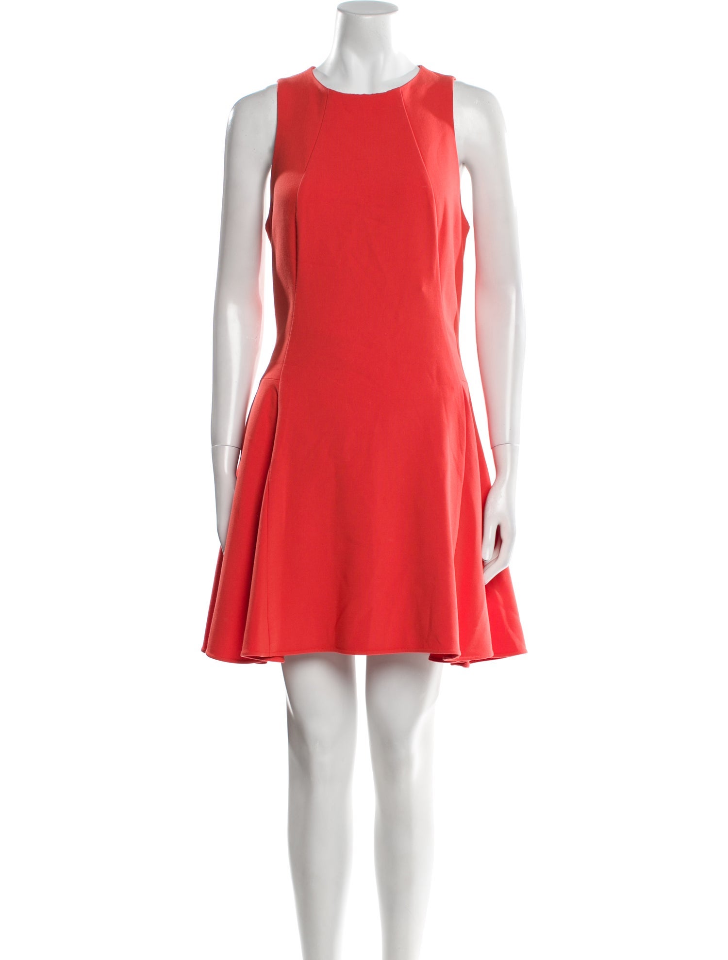 Halston Heritage Crew Neck Mini Dress