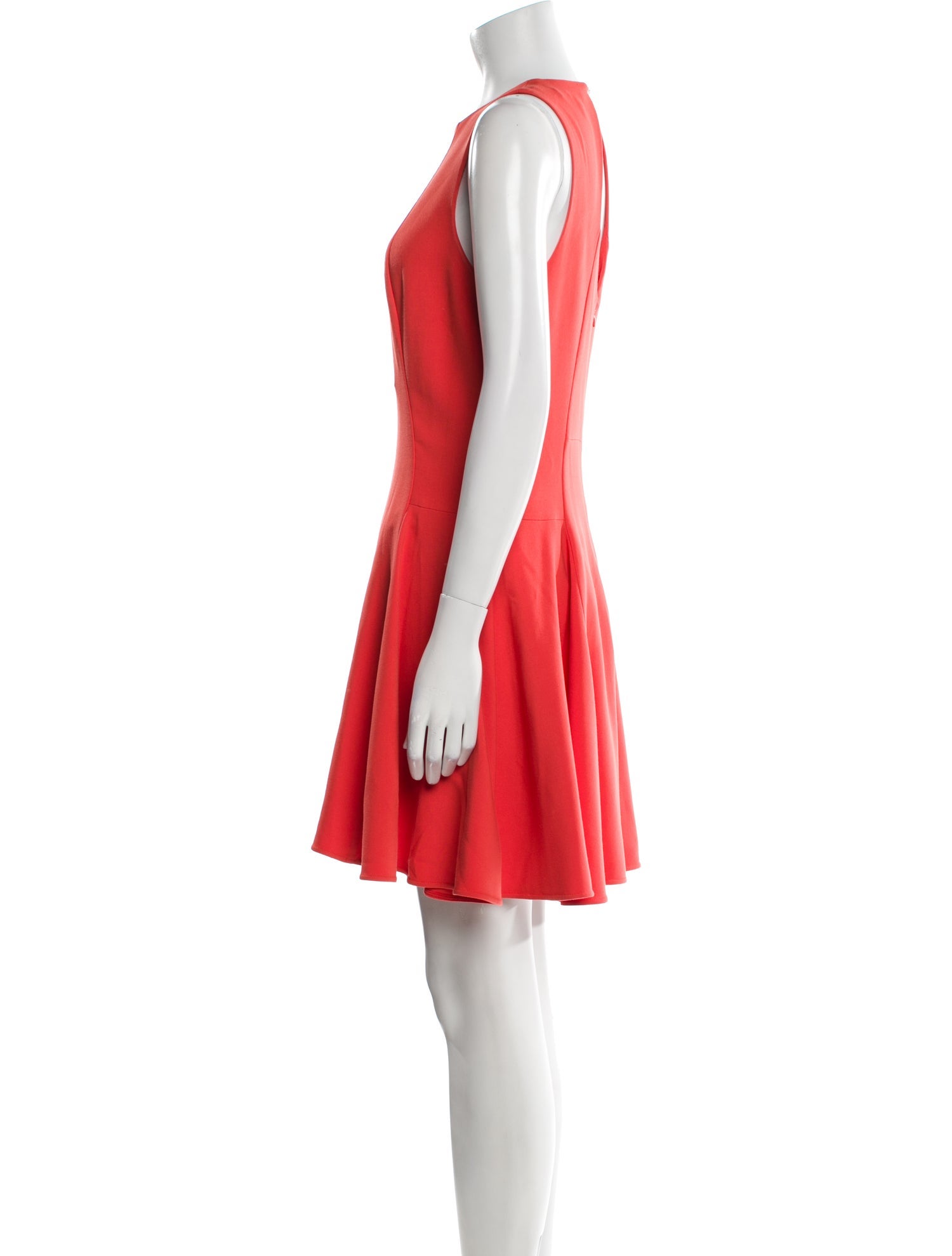 Halston Heritage Crew Neck Mini Dress