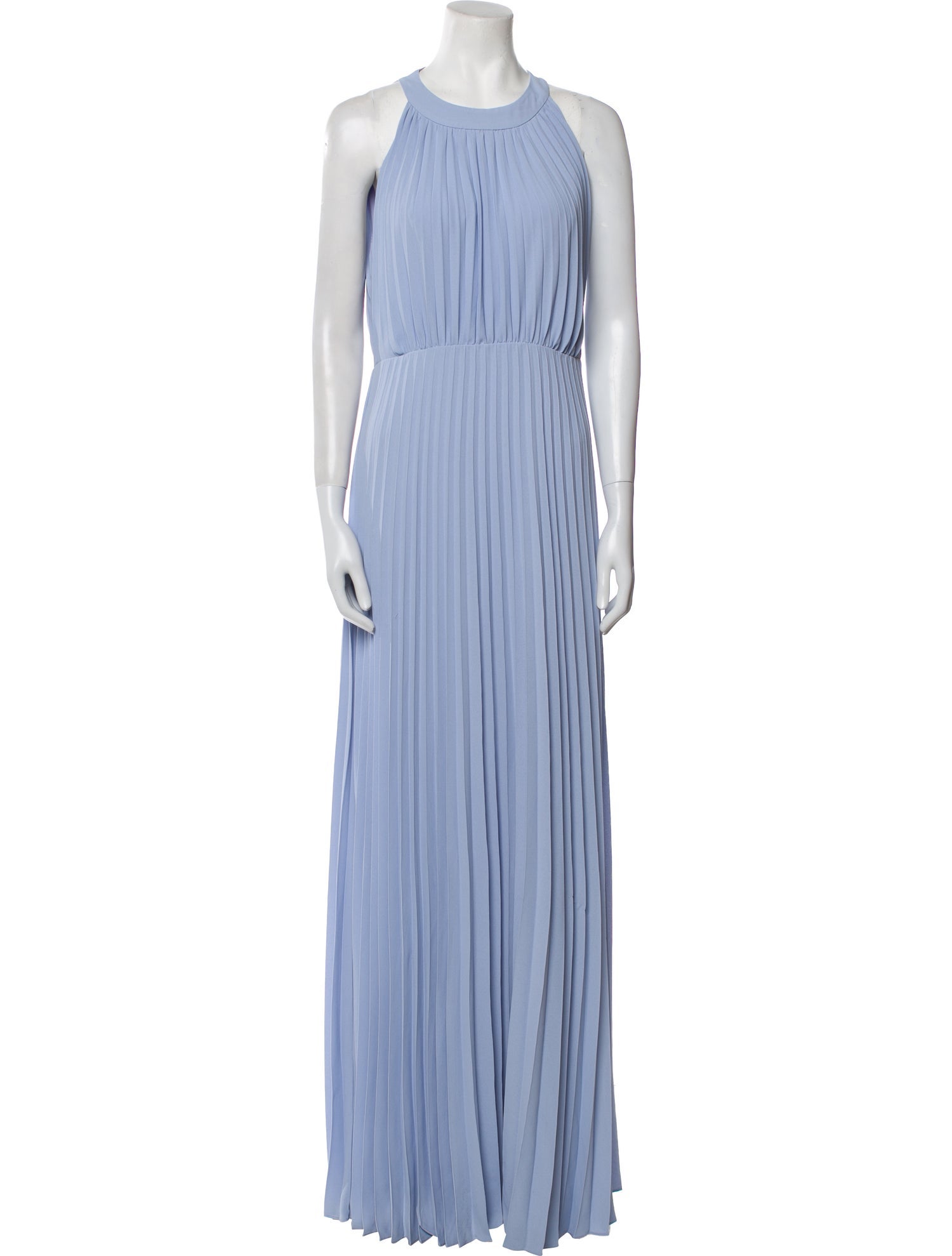 Halston Heritage Striped Long Dress