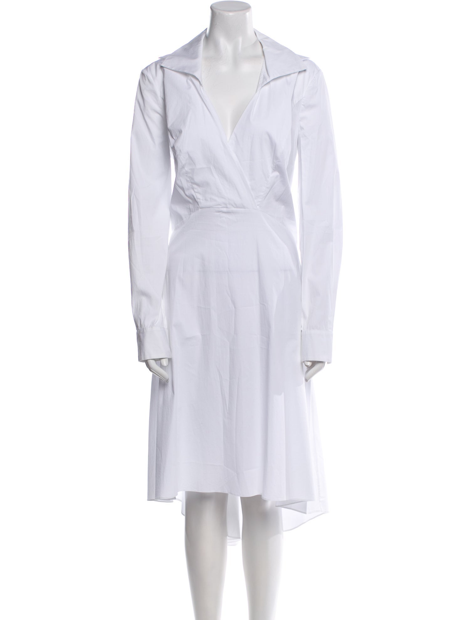 Halston Heritage V-Neck Midi Length Dress