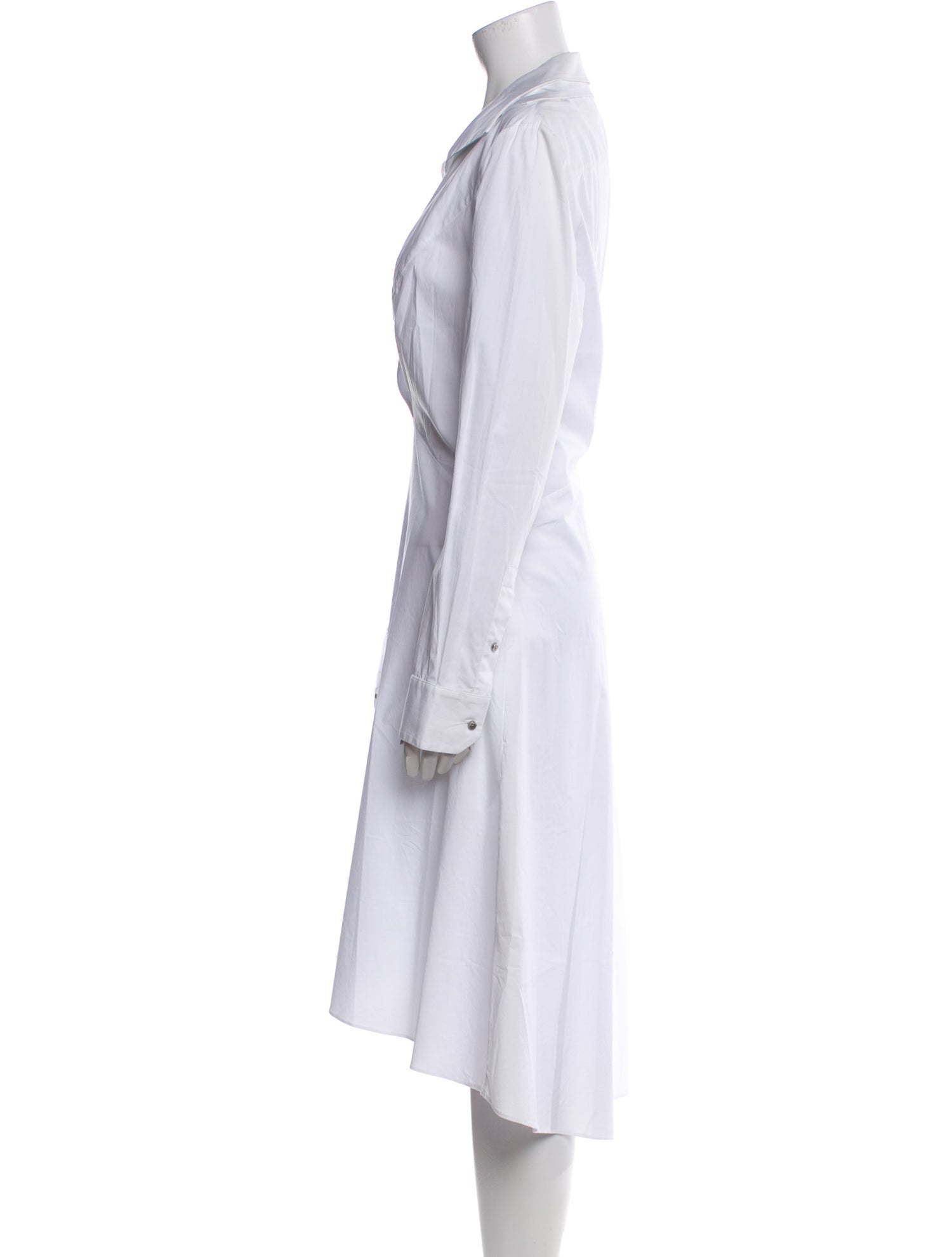 Halston Heritage V-Neck Midi Length Dress