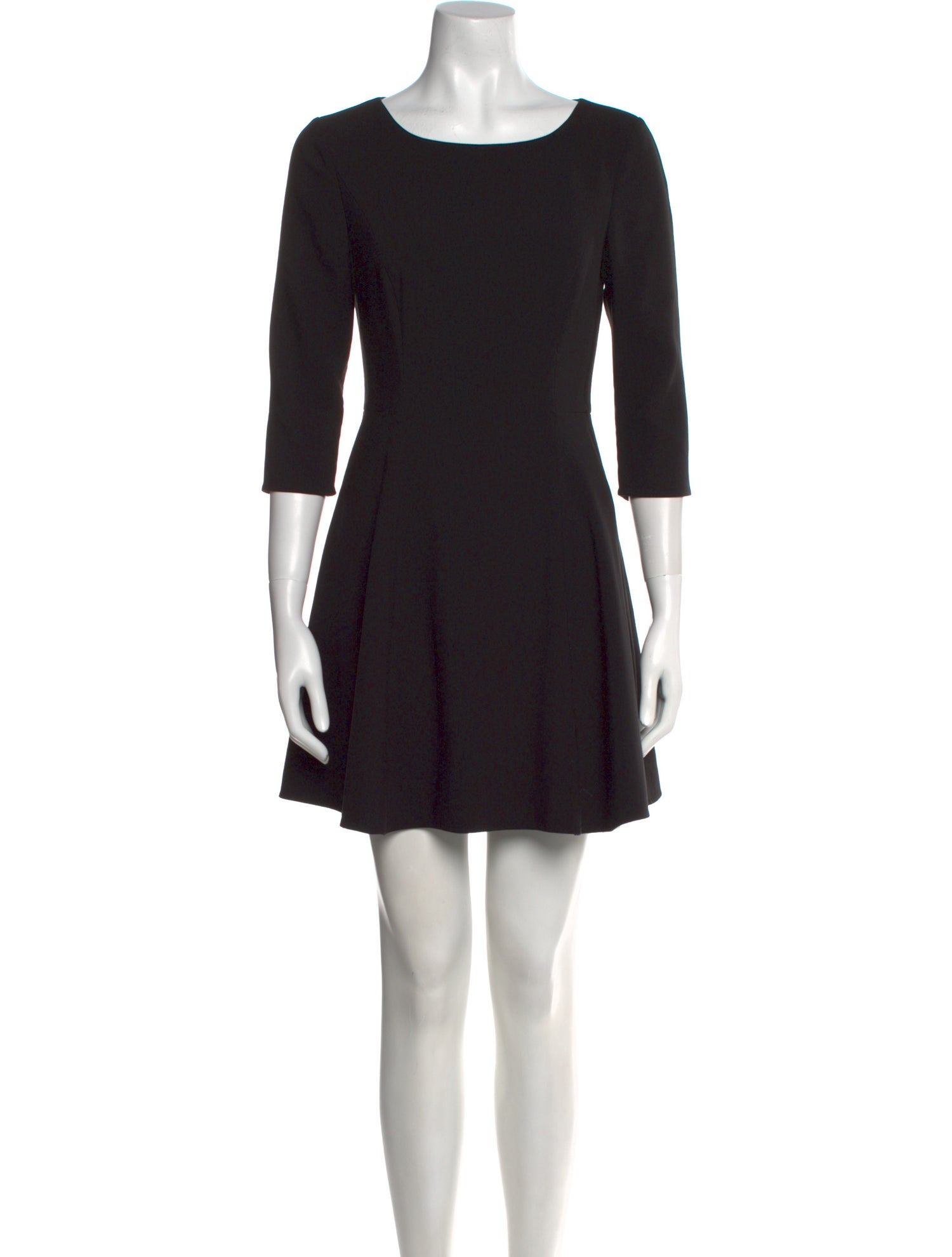 Halston Heritage Bateau Neckline Mini Dress