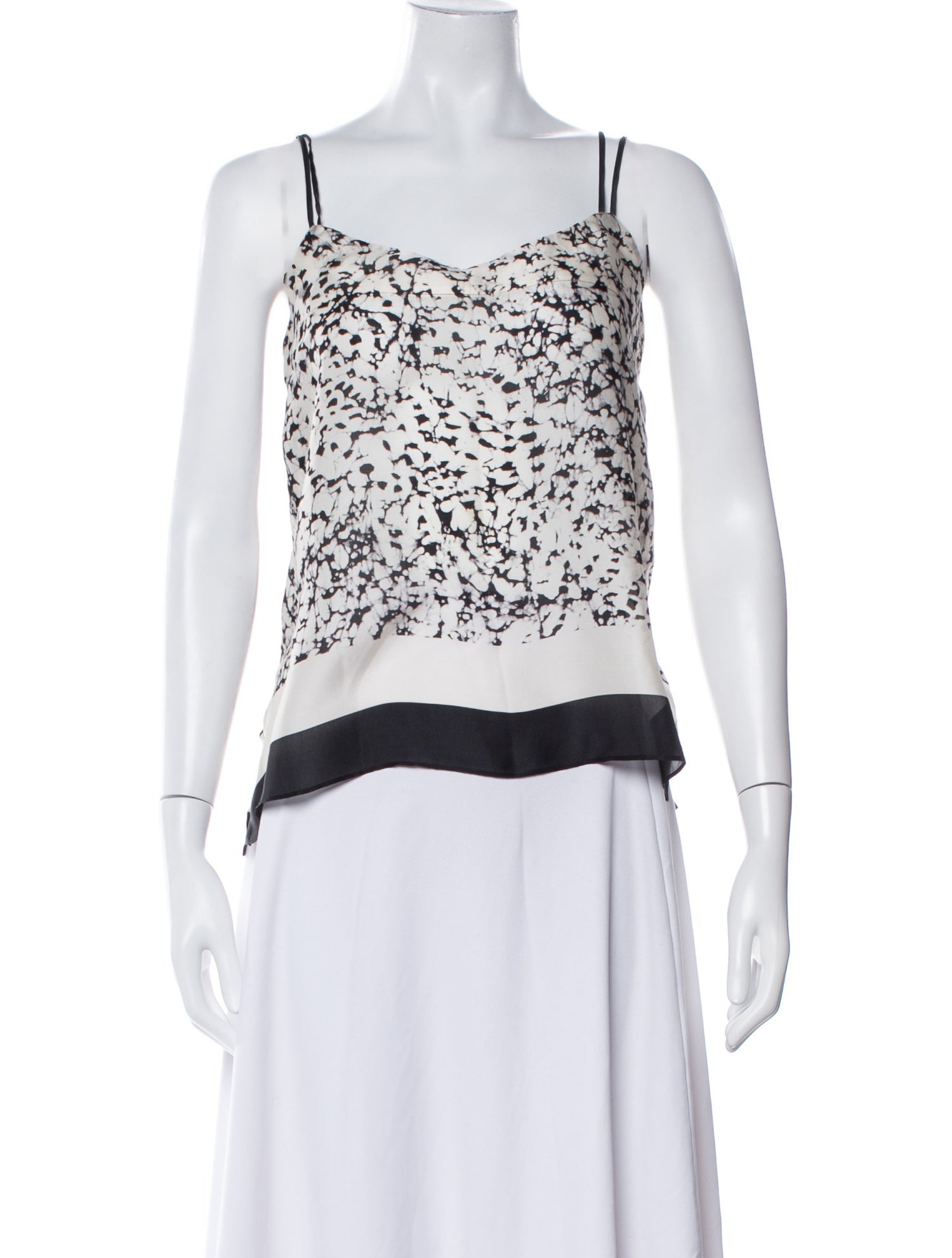 Halston Heritage Printed Square Neckline Top