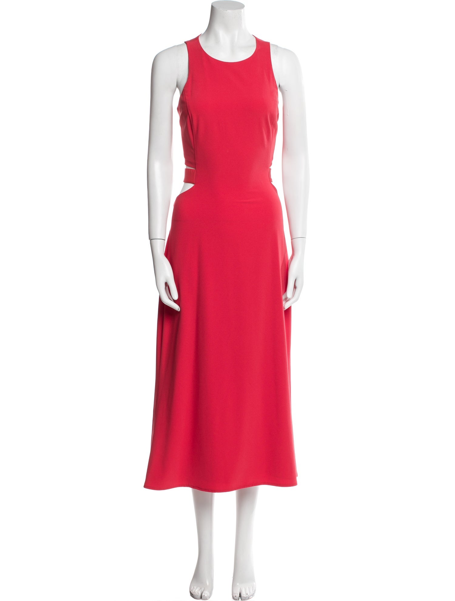 Halston Heritage Crew Neck Long Dress