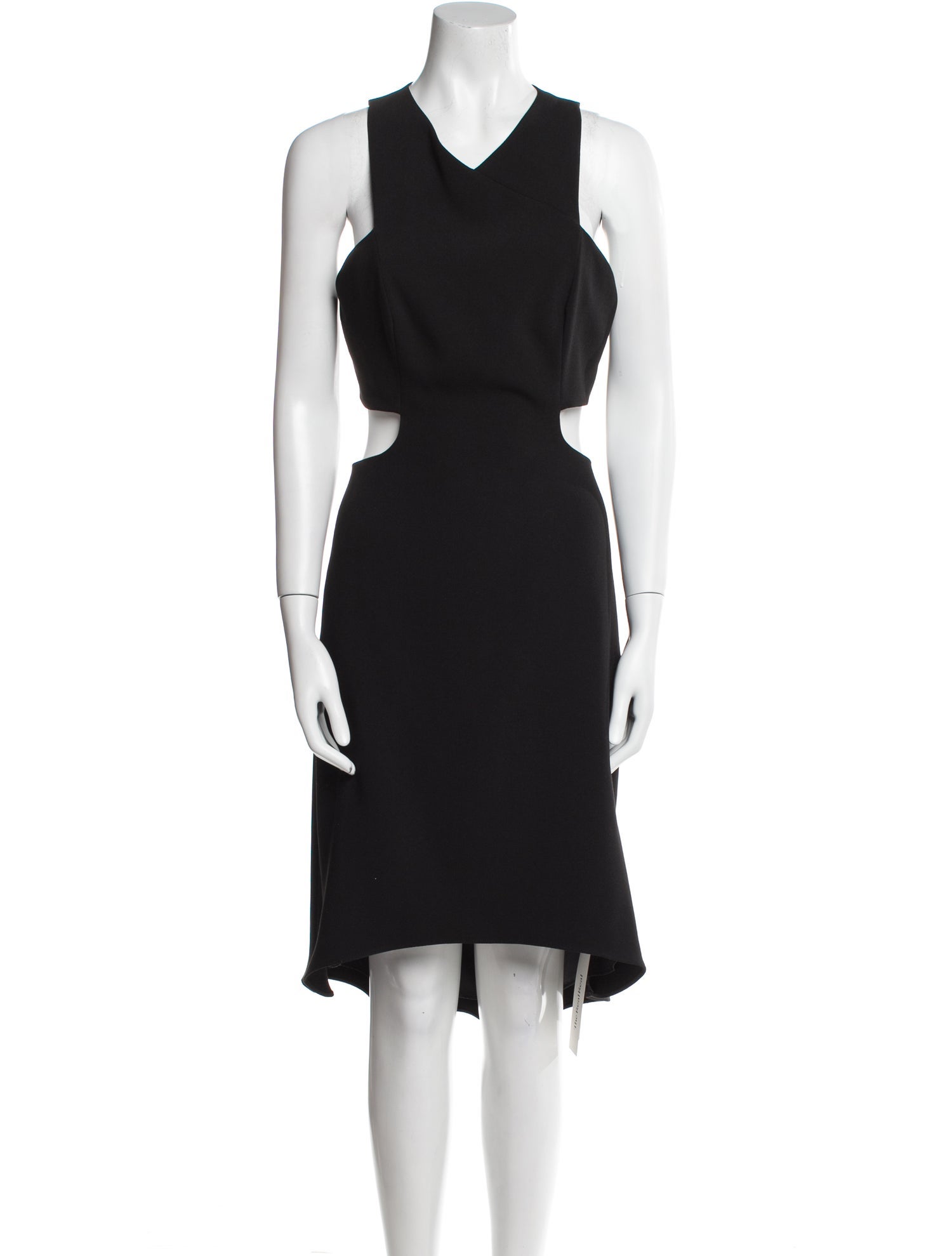 Halston Heritage V-Neck Midi Length Dress