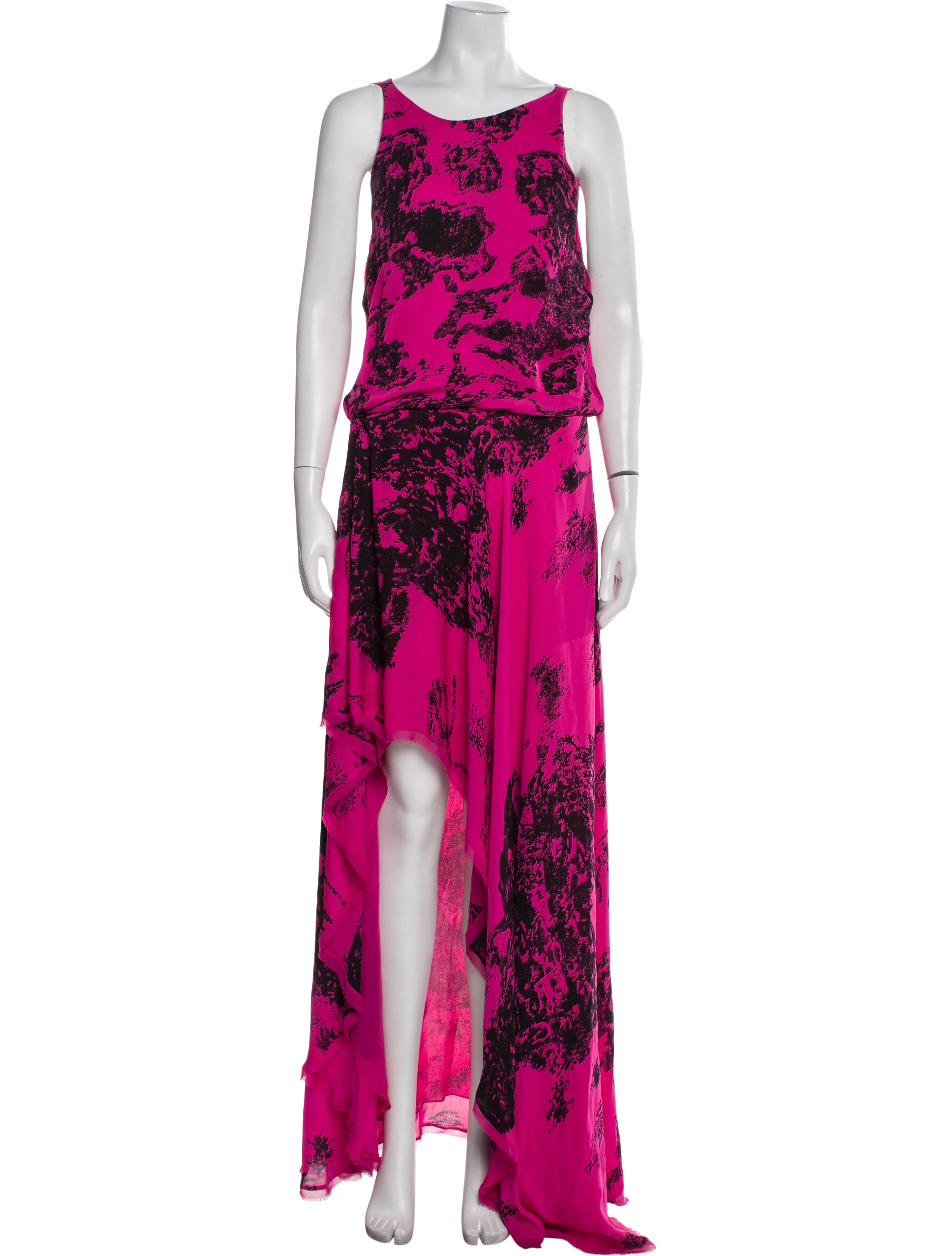 Halston Heritage Silk Long Dress