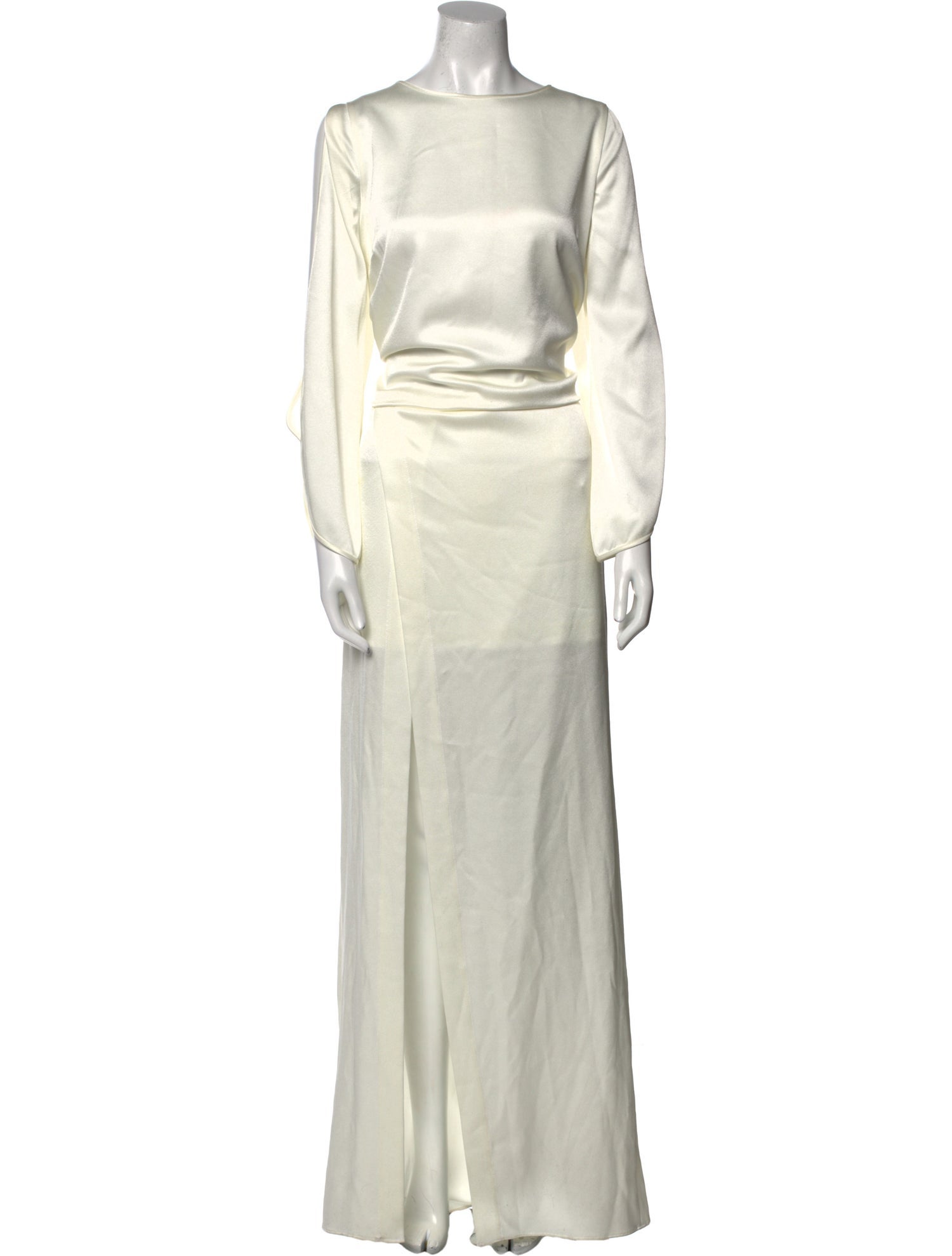 Halston Heritage Bateau Neckline Long Dress